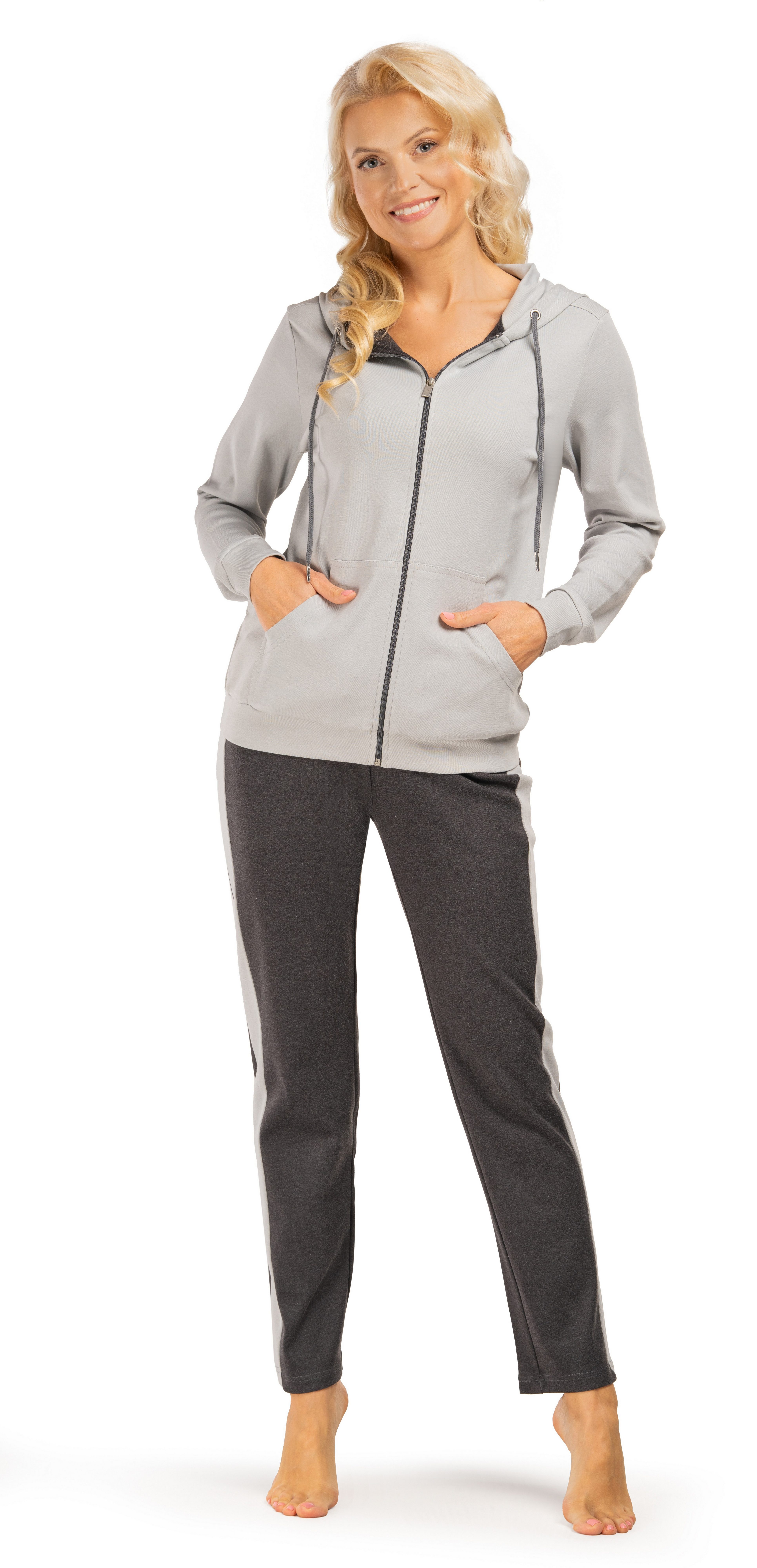 Consult-Tex Hausanzug Damen Hausanzug Homewear Suit DW100 (Spar-Set) Mit Reißverschluß