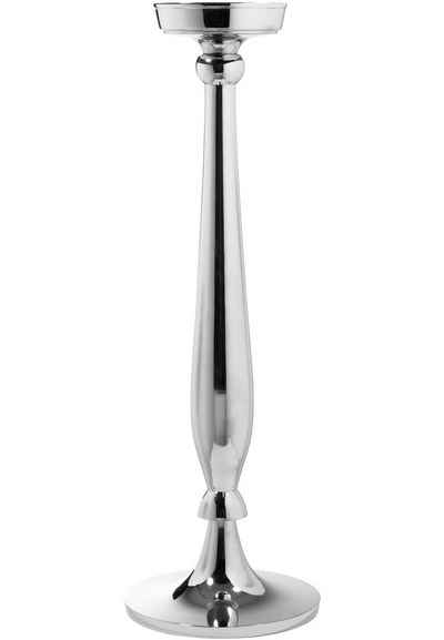 Fink Kerzenleuchter MAGENTA (1 St), Stumpenkerzenhalter aus Aluminium, vernickelt