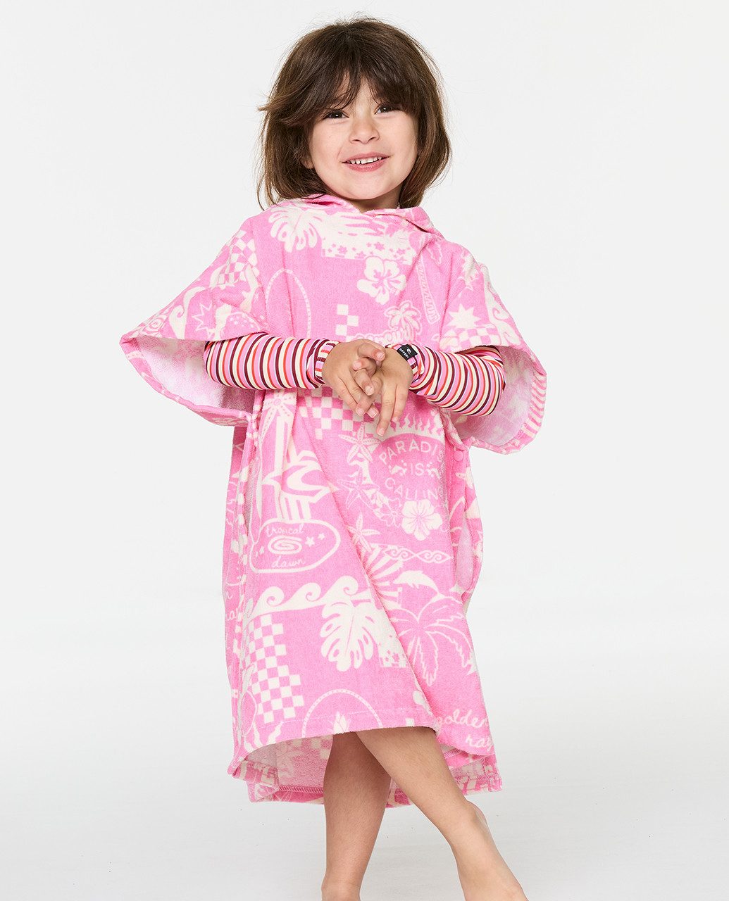 Rip Curl Kinderbademantel Mixed Surf Snap Poncho für Mädchen