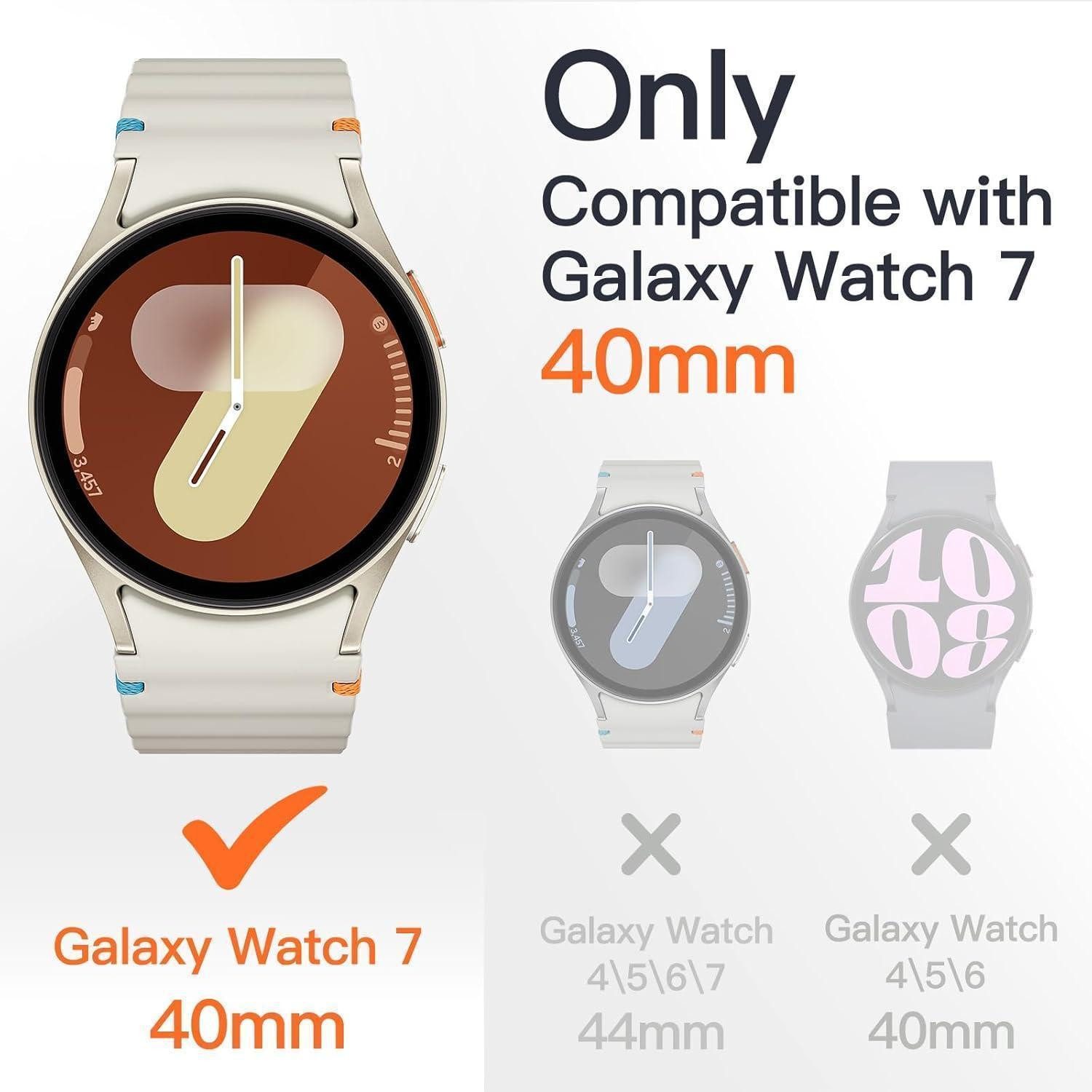 LuxusKollektion Smartwatch-Hülle Hülle Samsung Galaxy Watch 7 40mm Schutzfolie Displayschutz 2er Set