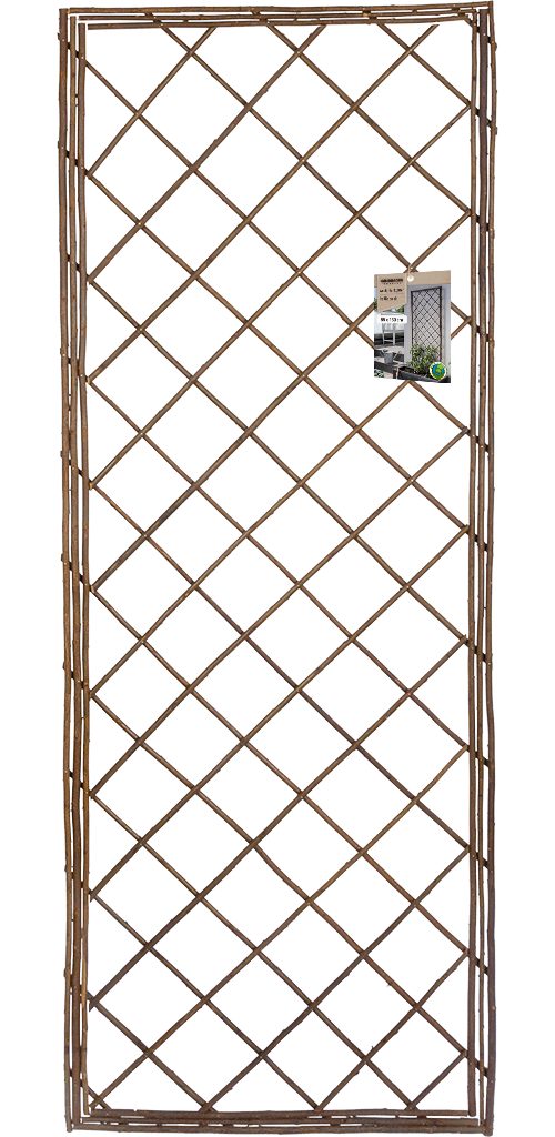 Windhager Rankgitter aus Weide, Rankhilfe für Kletterpflanze, Natürliche Rankhilfe, Natürliche Rankhilfe, 55x150cm, Rechteck
