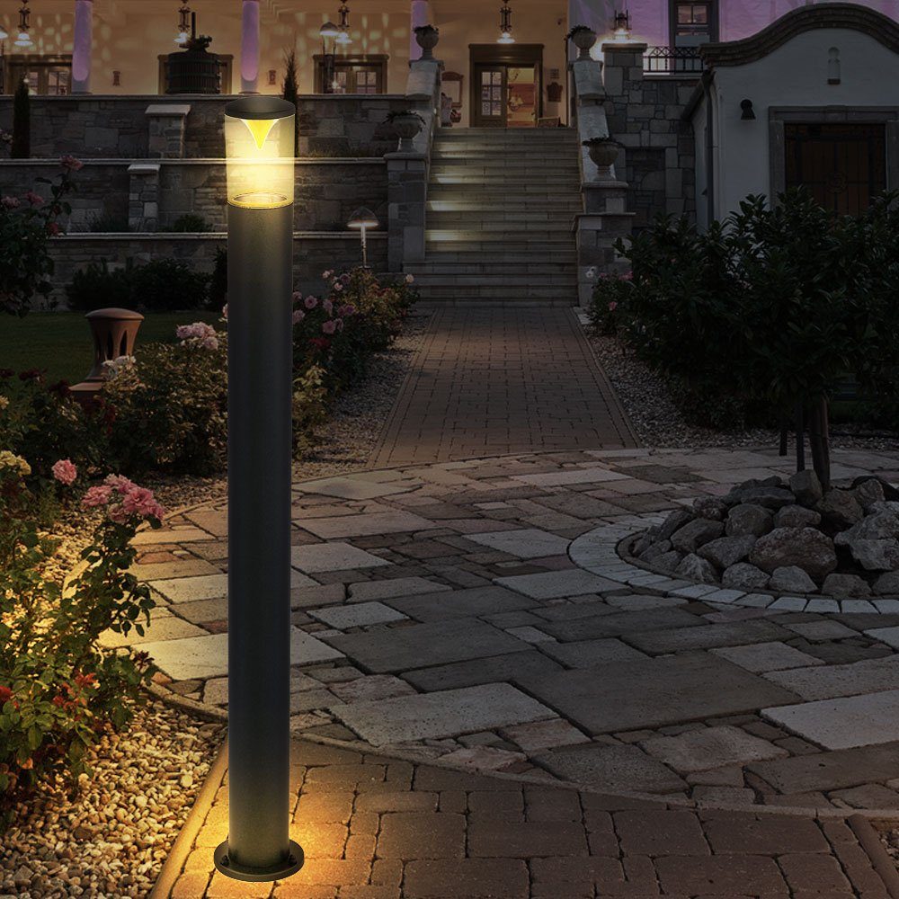 Lampen 2er Steh LED Hof Warmweiß, Leuchtmittel etc-shop Bereich Leuchten Set LED inklusive, Grundstück Stand Außen-Stehlampe, Außen