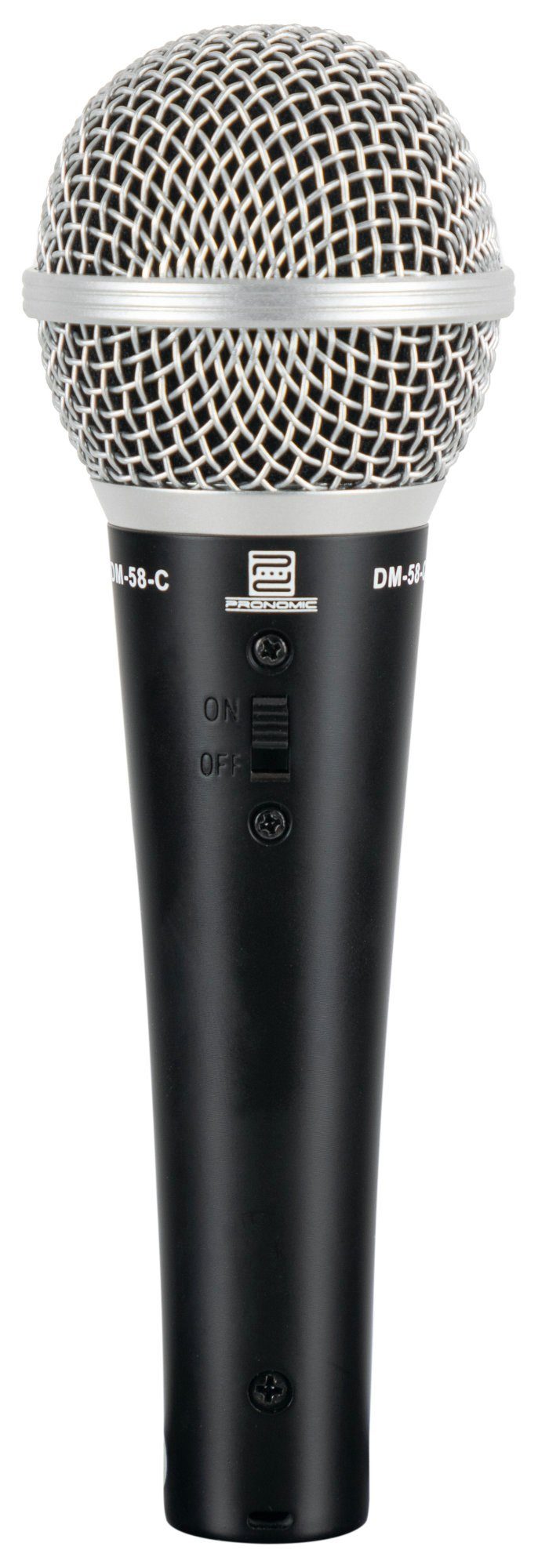 Pronomic Mikrofon DM-58-C Vocal dynamische Mikrofone mit Nieren-Charakteristik (3er Set im Koffer, 13-tlg), Ein-/Aus-Schalter - inkl. Mikrofonklemmen und XLR-Kabel 5 m