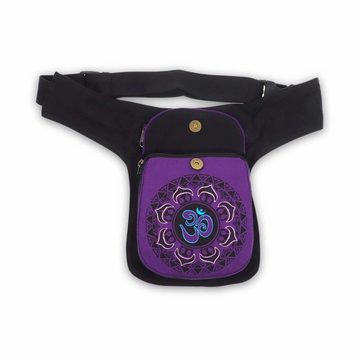 KUNST UND MAGIE Bauchtasche OM Mandala Bauchtasche Hüfttasche Mandala Gürteltasche Sidebag