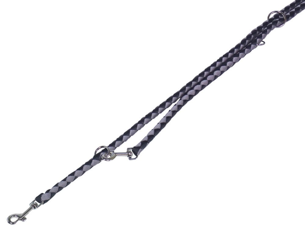 Nobby Hundeleine Führleine "Corda", schwarz/grau, S-M
