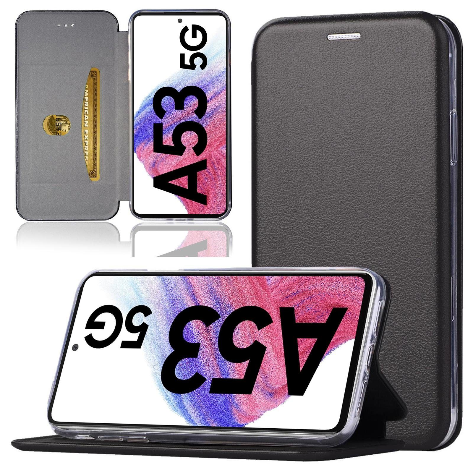 Numerva Handyhülle Handy Tasche Book Case für Samsung Galaxy A53 5G, Klapphülle Flip Cover Hardcover Schutz Hülle Etui
