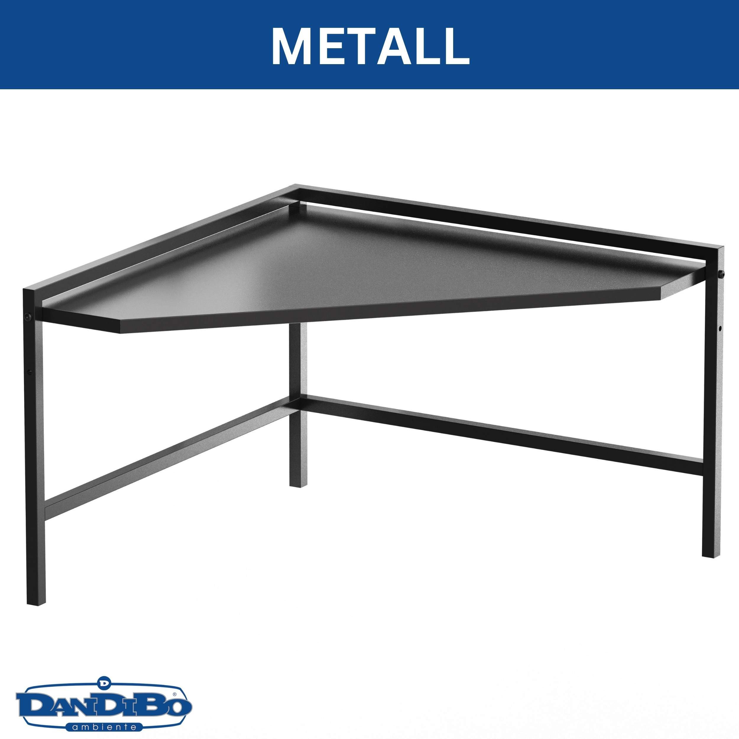 DanDiBo Küchenregal Mikrowellenregal Eckregal Küche Arbeitsplatte 72x72 cm Schwarz 96688 – Bild 3 von 5