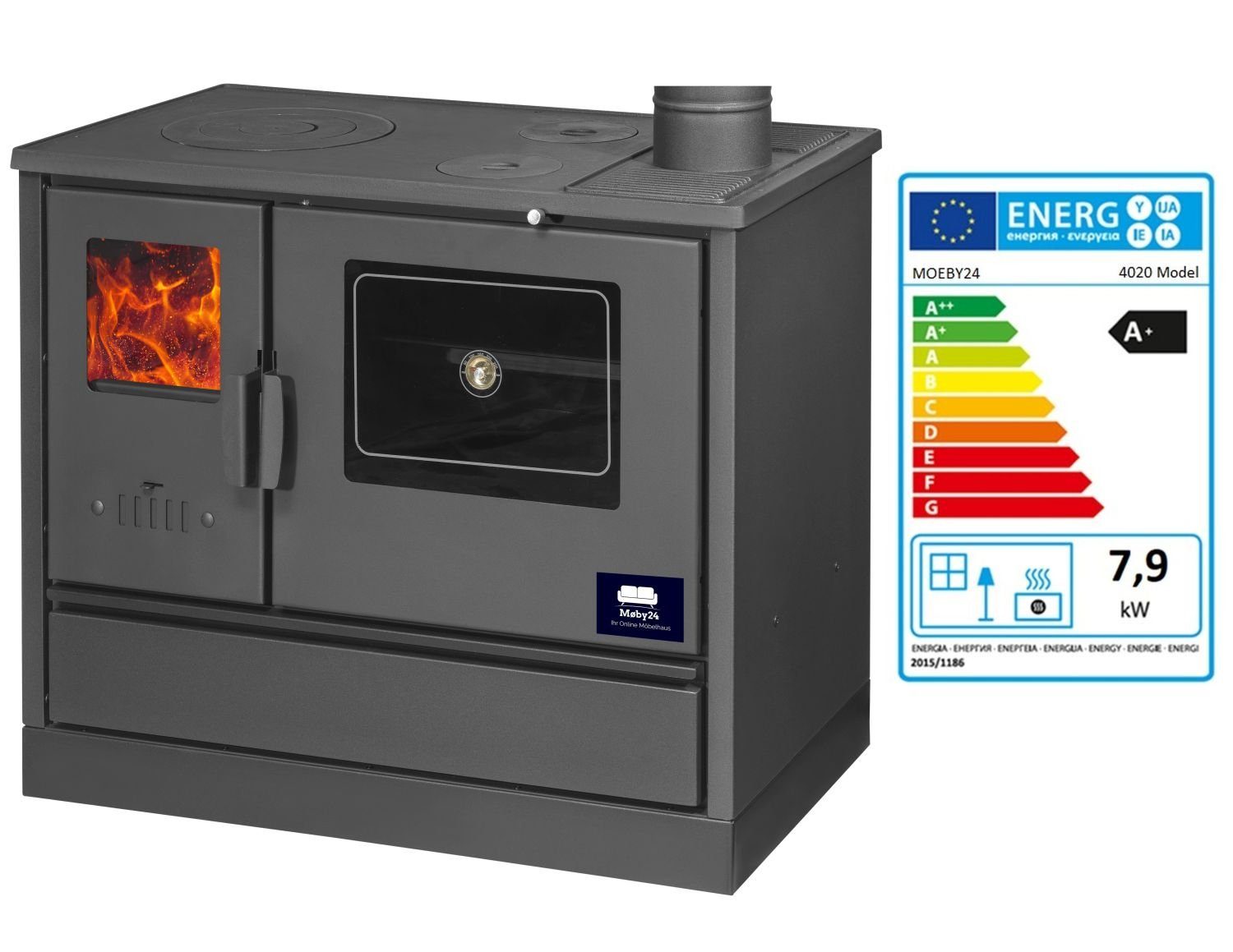 moeby24 Kaminofen »Küchenofen Holzherd Kaminofen Herd Gusseisen 7,7KW