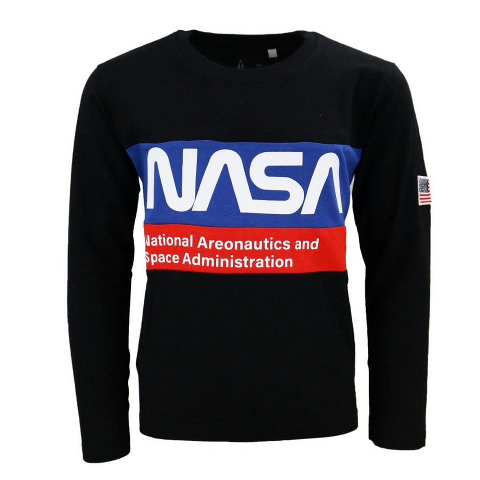 NASA Langarmshirt NASA Space Center Kinder langarm T-Shirt Gr. 134 bis 164