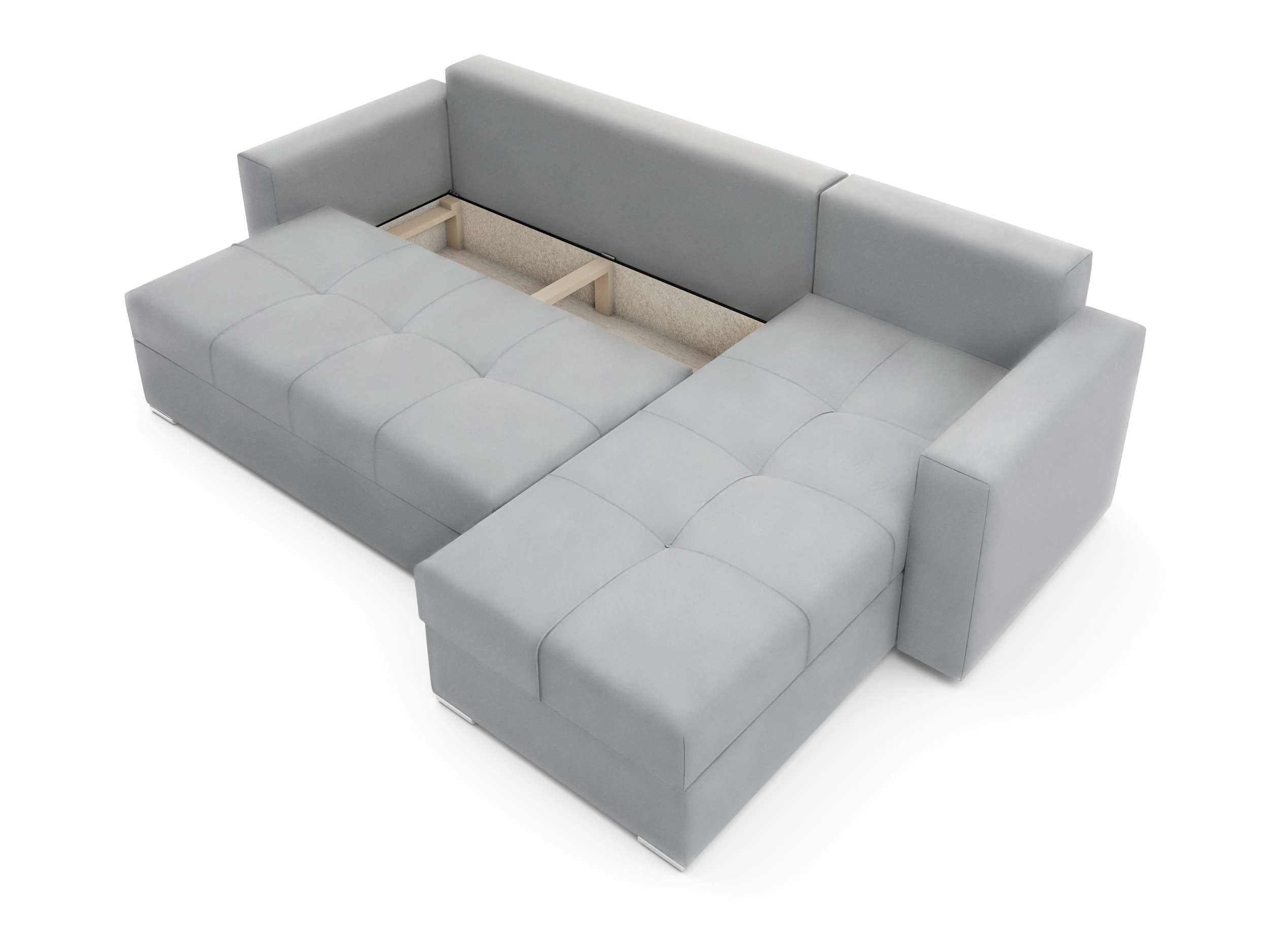 Ecksofa L-Form, Modern Bettkasten, mit Adelina, Eckcouch, Stylefy Sofa, mit Sitzkomfort, Bettfunktion, Design