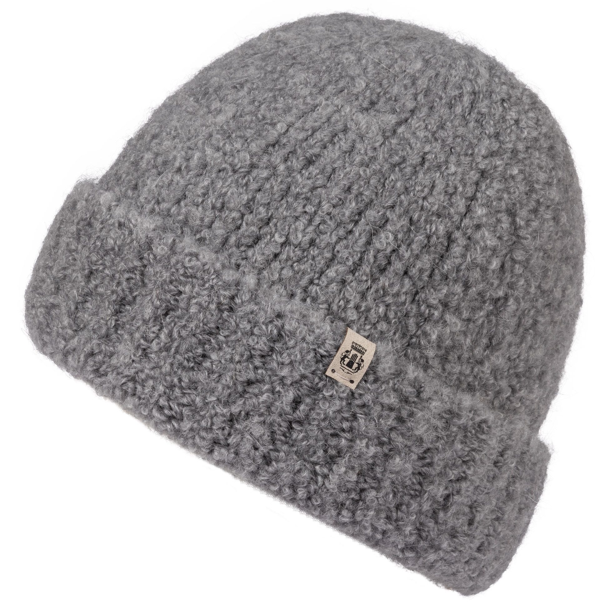 Roeckl Strickmütze CLASSIC BOUCLÉ Bouclemütze mit breitem Bund