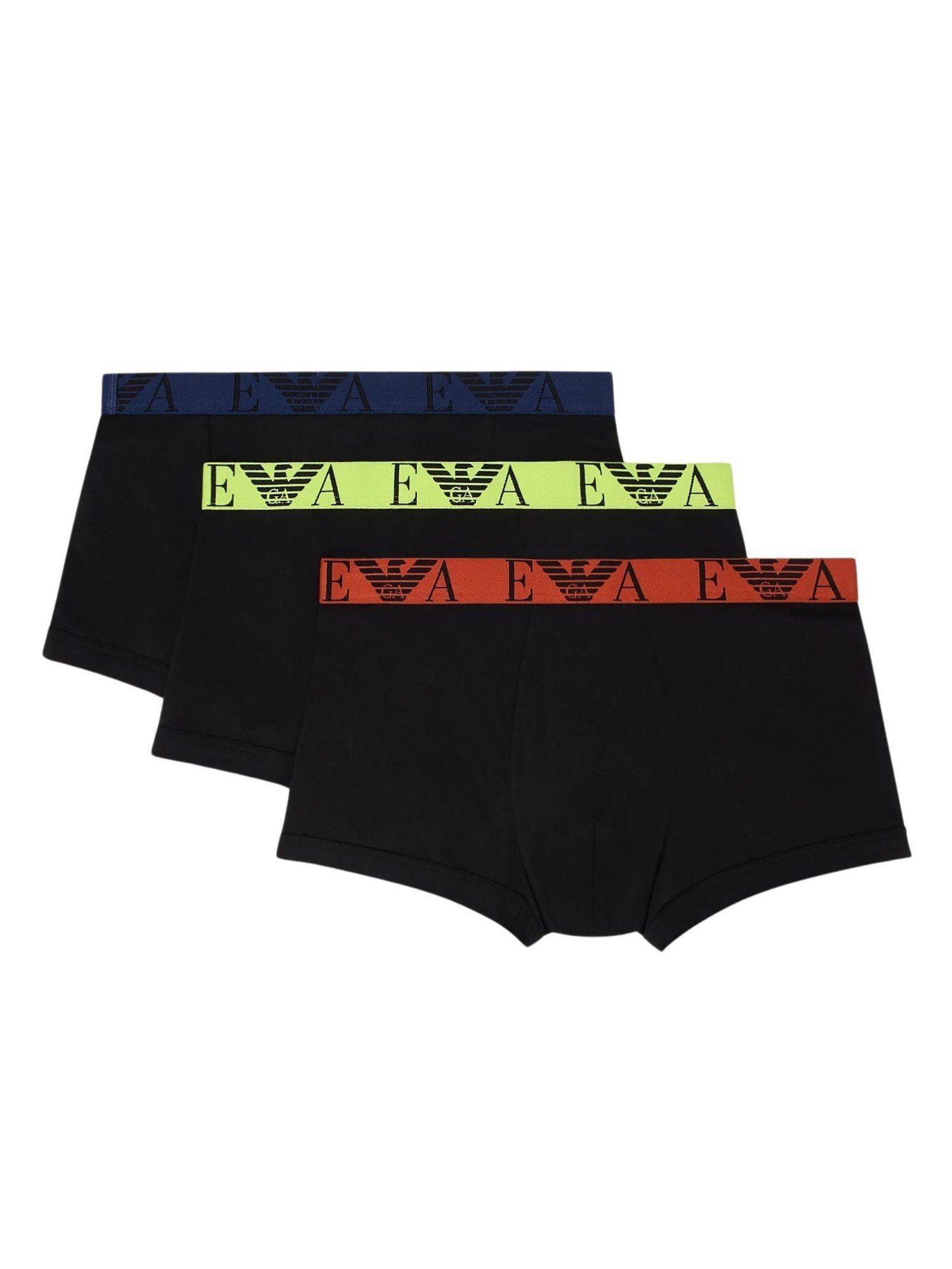 (73320) 3 BLACK/BLACK/BLACK Armani Trunks Emporio Boxershorts Knit Pack Shorts (3-St)