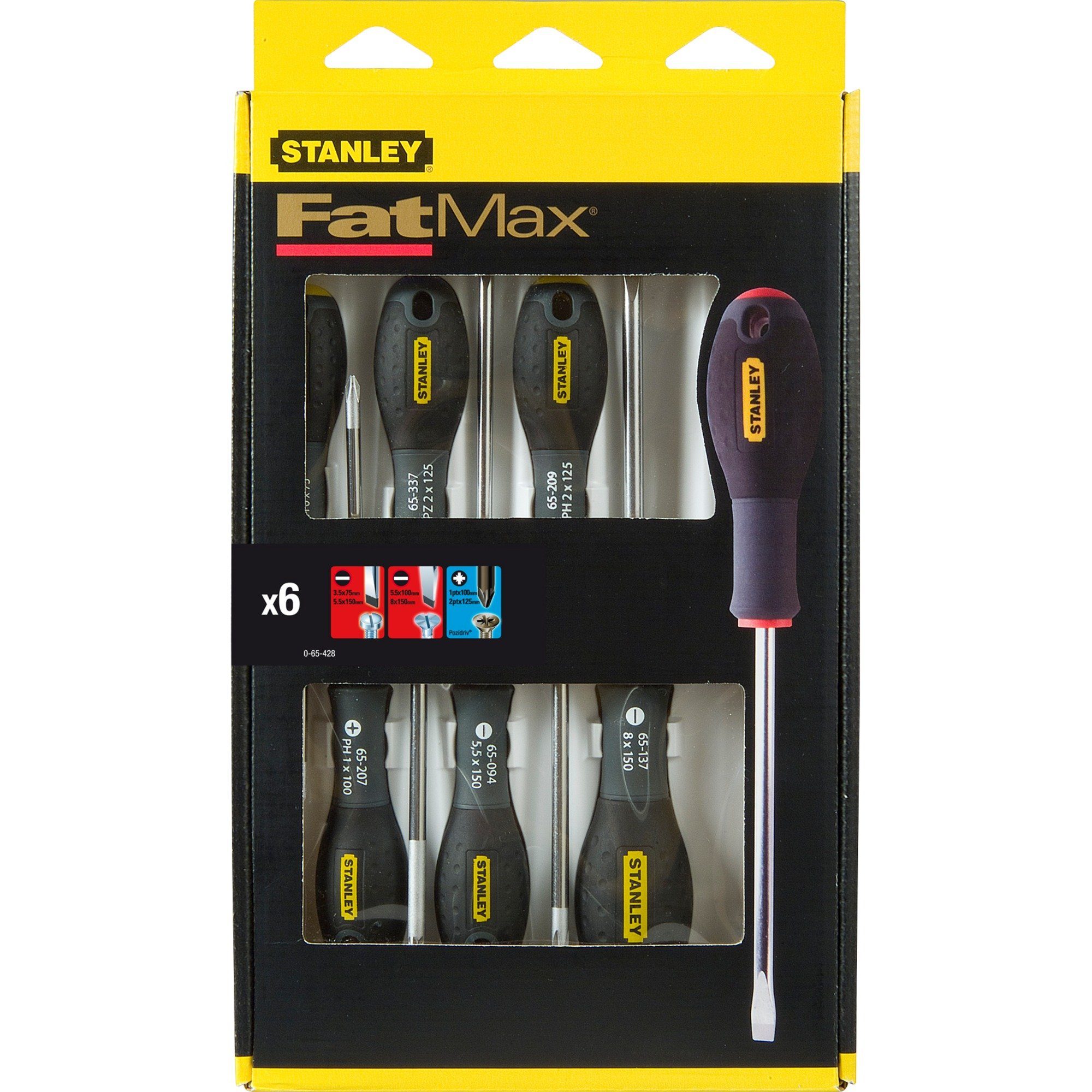 STANLEY Schraubendreher Stanley Schraubendreher-Set FATMAX, 6-teilig