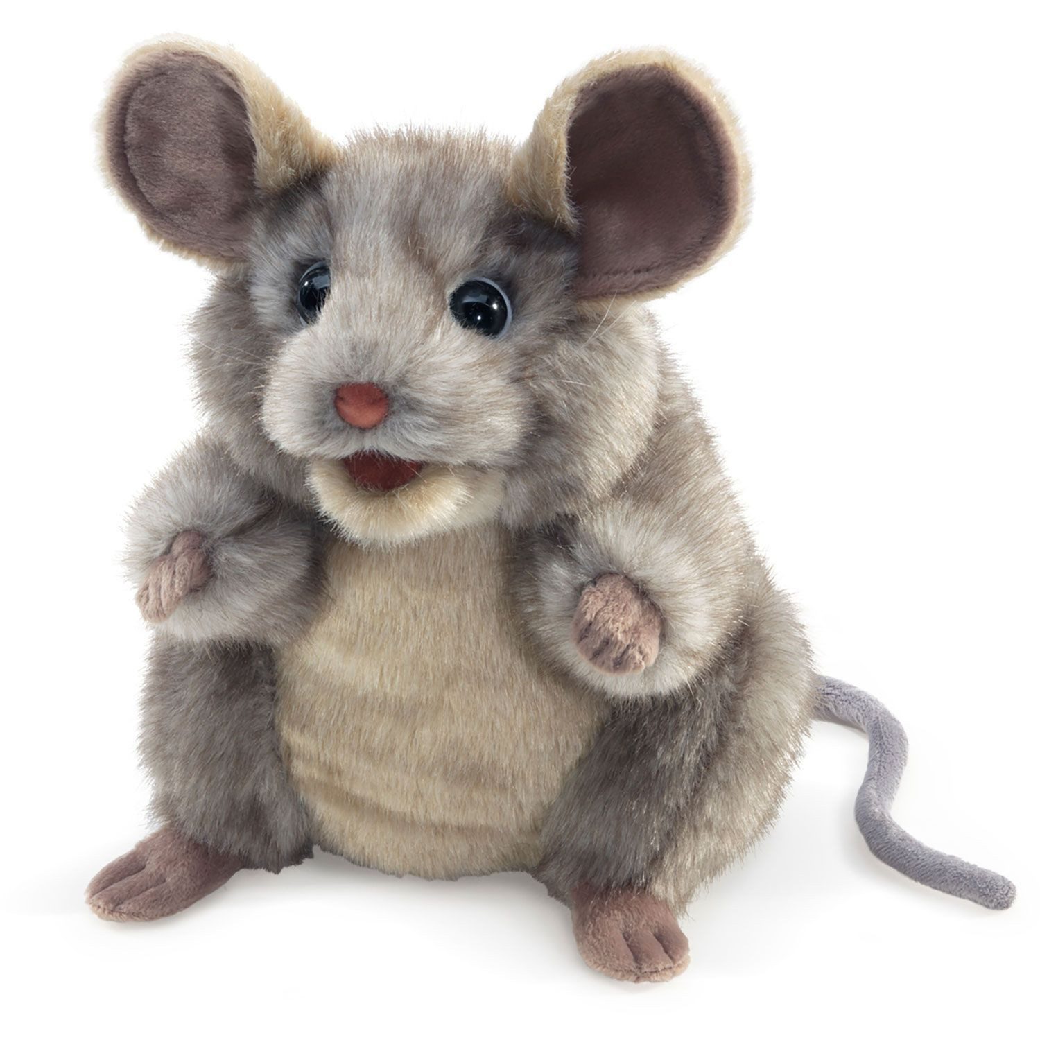 Folkmanis Панч и Джуди Handpuppe Folkmanis Handpuppe Graue Maus / Grey Mouse 3202 (Packung)