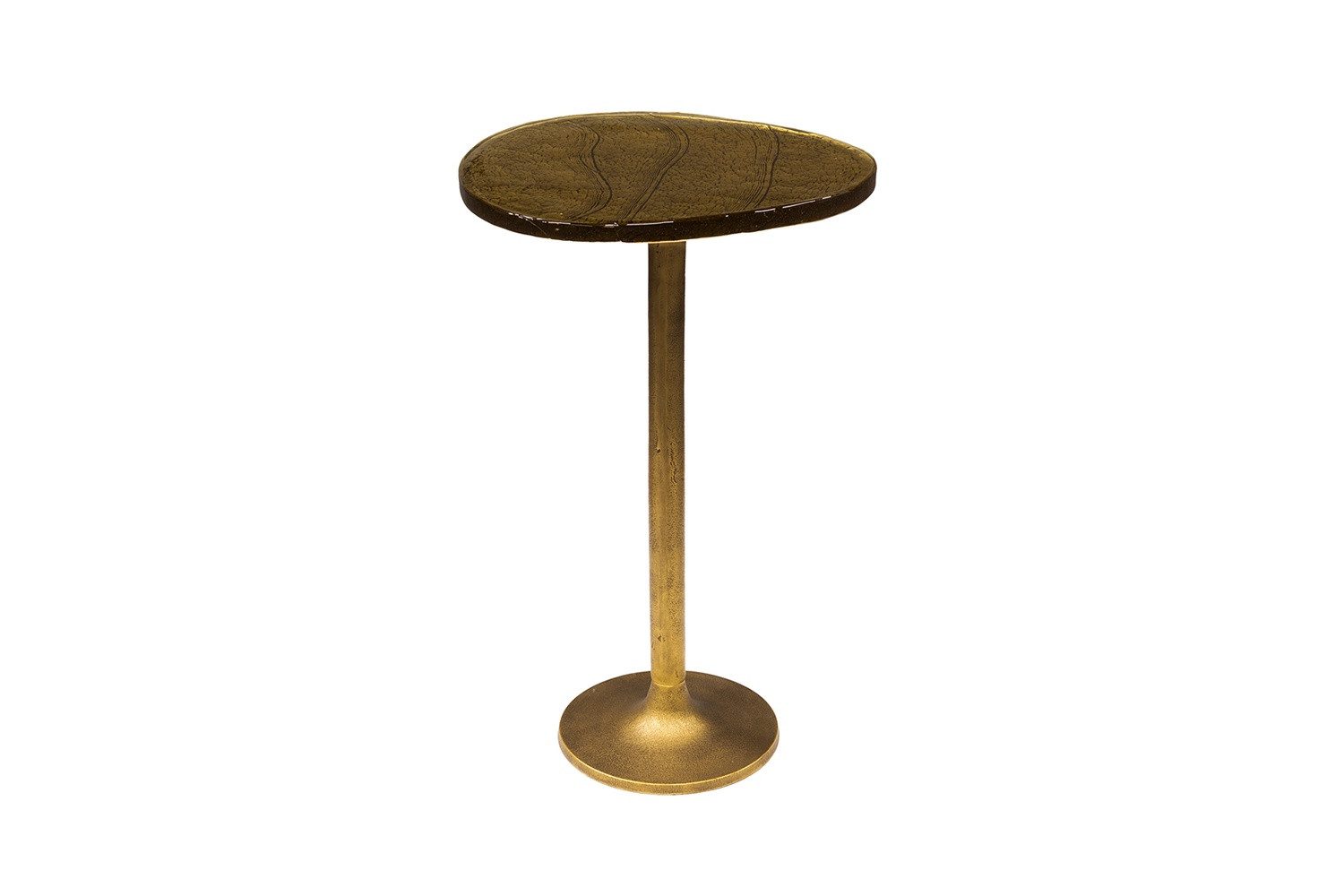 KAWOLA Beistelltisch DARI, Glas gold