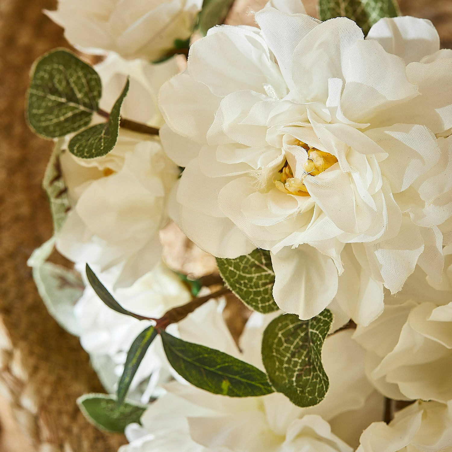 Kunstblume Deko-Blumenstrauß Quérisse creme/grün, Mirabeau, Höhe 35.0 cm – Bild 4 von 4