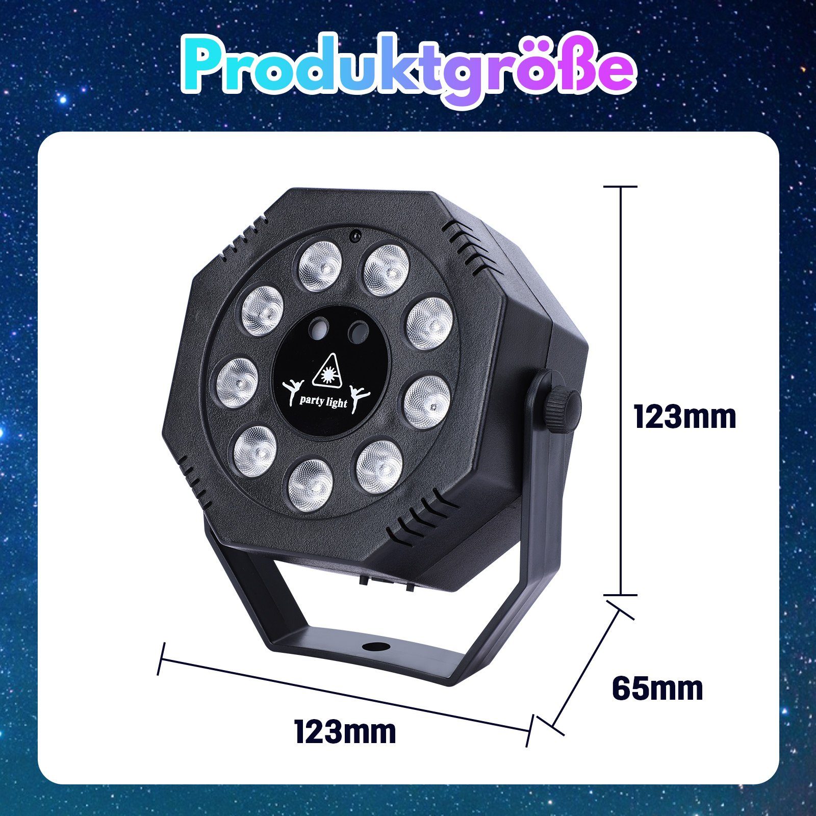 Rosnek LED Discolicht Tragbar, Stroboskop, Sound Aktiviert, für Halloween P günstig online kaufen