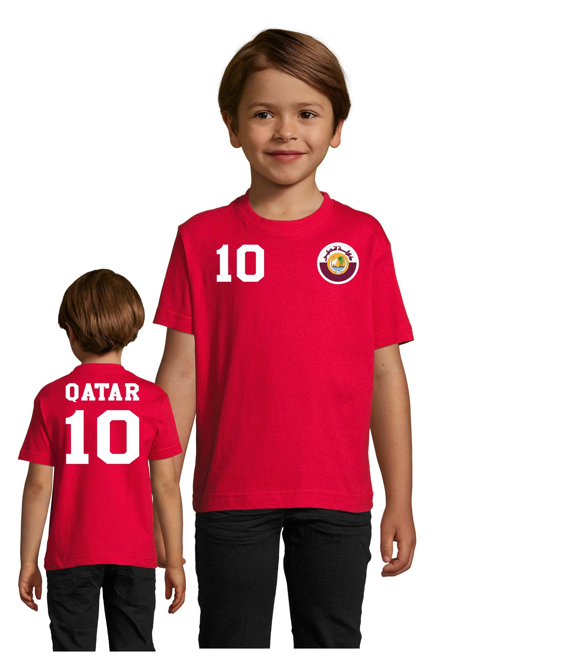 WM Sport Katar Brownie Kinder Qatar Weltmeister Blondie Trikot & Fußball T-Shirt