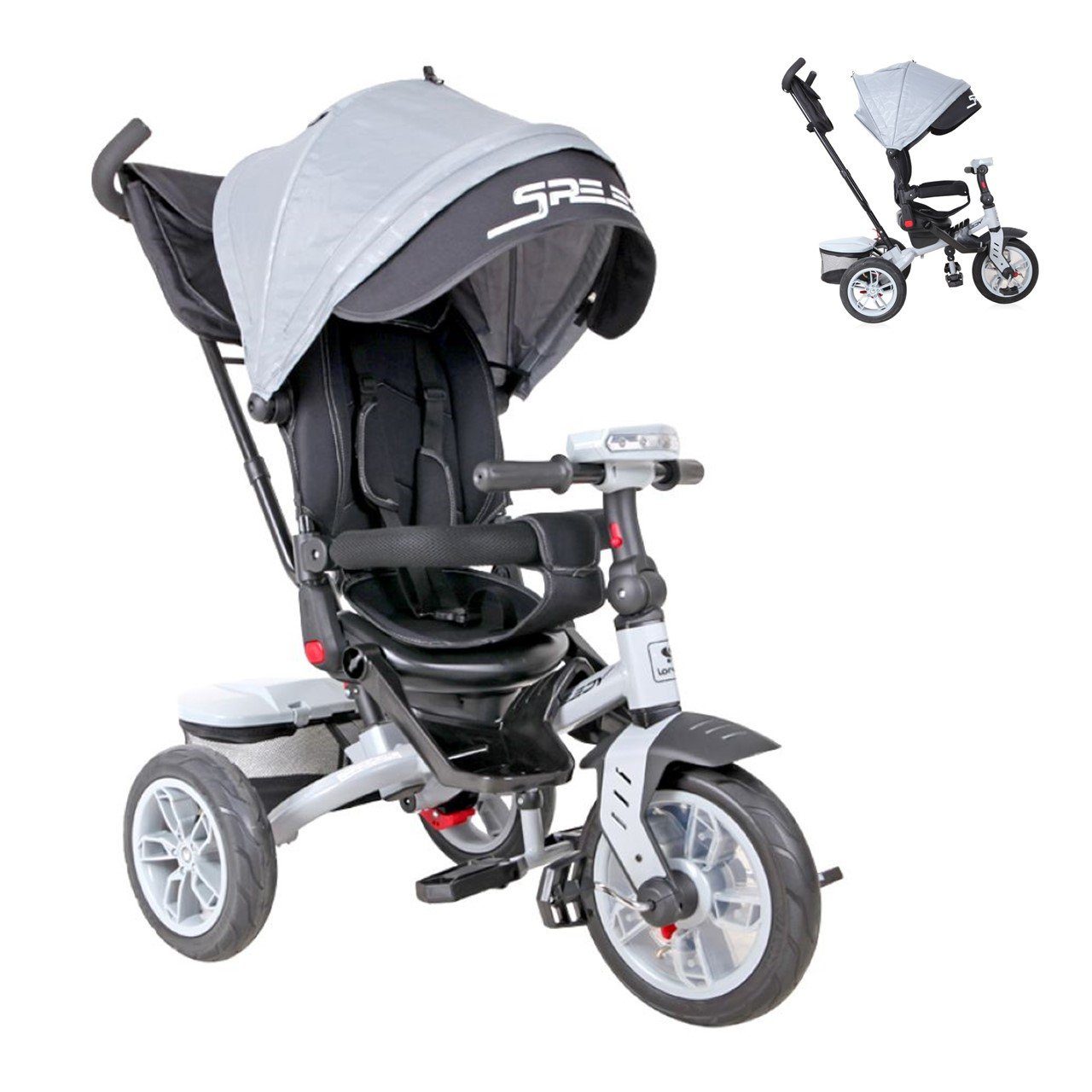 Lorelli Dreirad »Tricycle Speedy«, Luftreifen, drehbarer Sitz, Musik