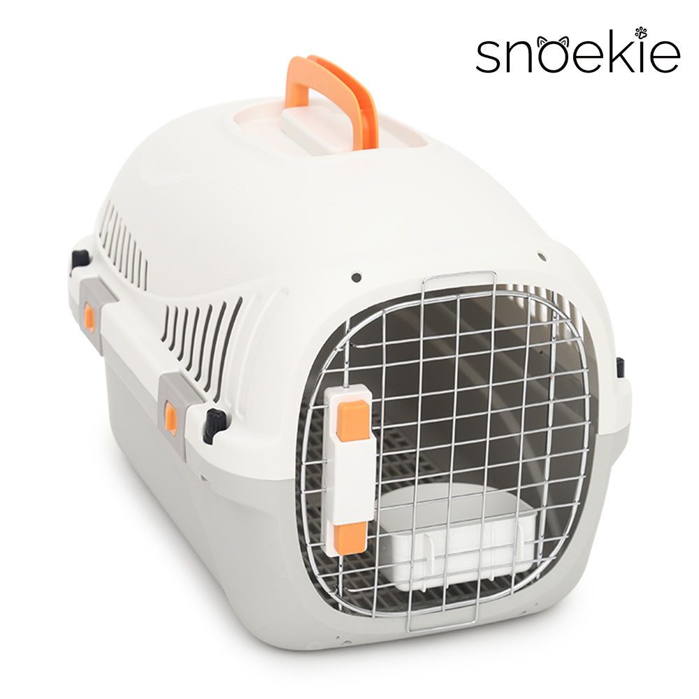 SNOEKIE Tiertransportbox Transportbox für Katzen & Hunde bis 45 cm Körperlänge Ca. 4-5KG bis 6 kg, Stabile Konstruktion, leicht zu reinigen, Sicherer Verschluss