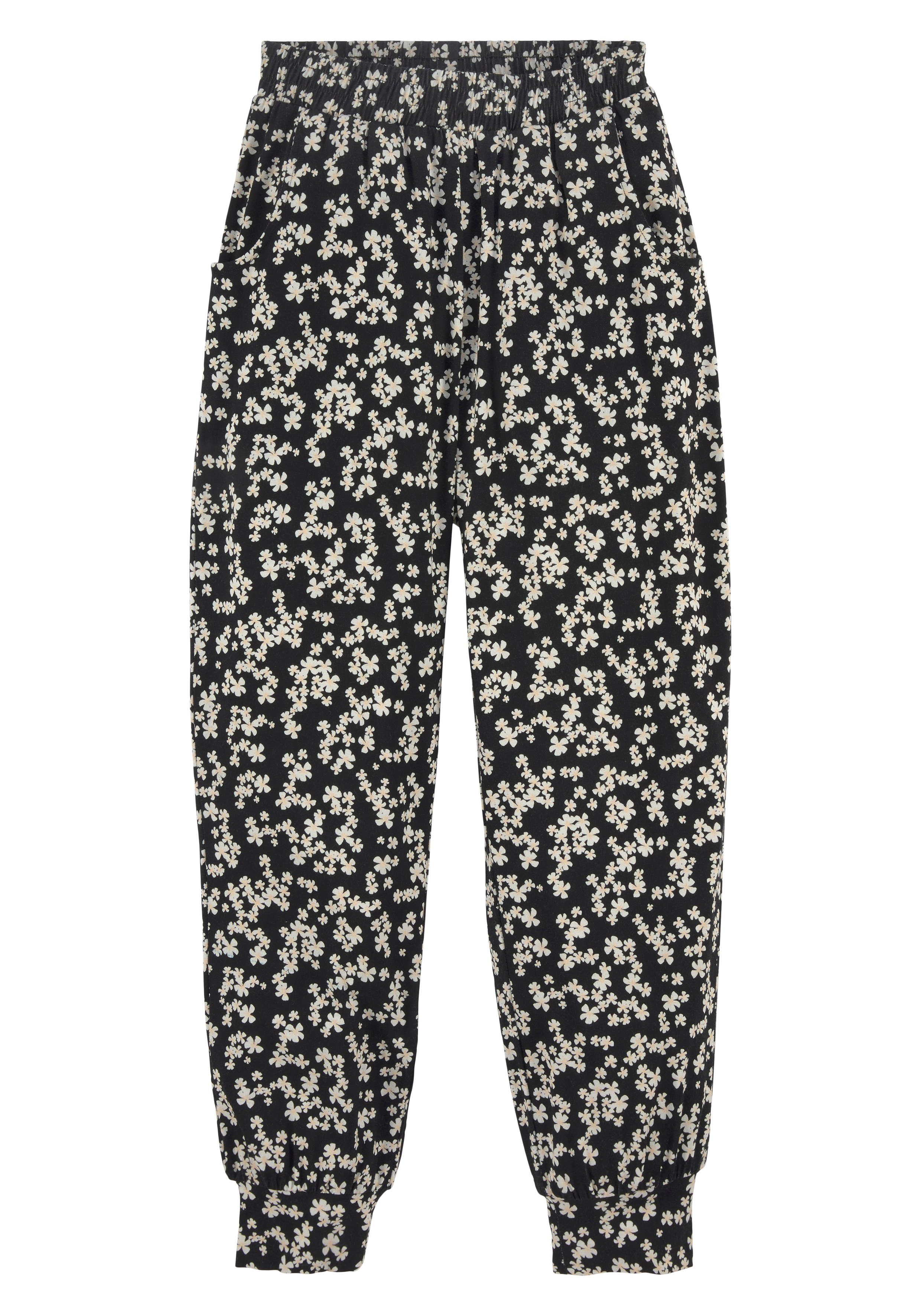 KIDSWORLD Haremshose Viskosehose allover gemustert mit Blumen bedruckt