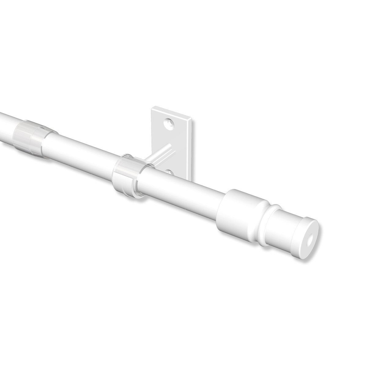 INTERDECO Caféhausstange Sora, Ø 12 mm, 1-läufig, Weiss, ausziehbar günstig online kaufen