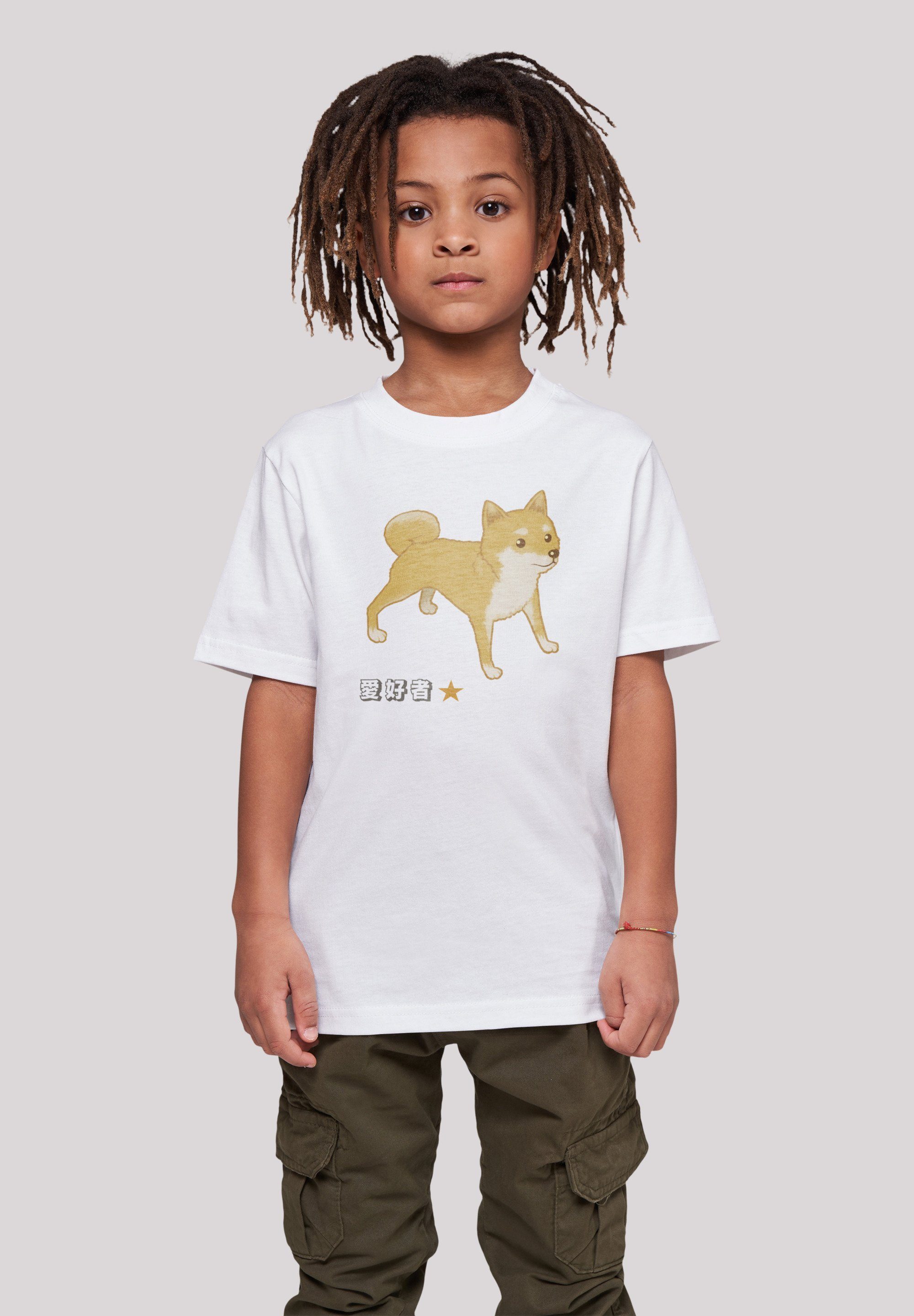 Shiba Print T-Shirt Inu F4NT4STIC weiß Hund