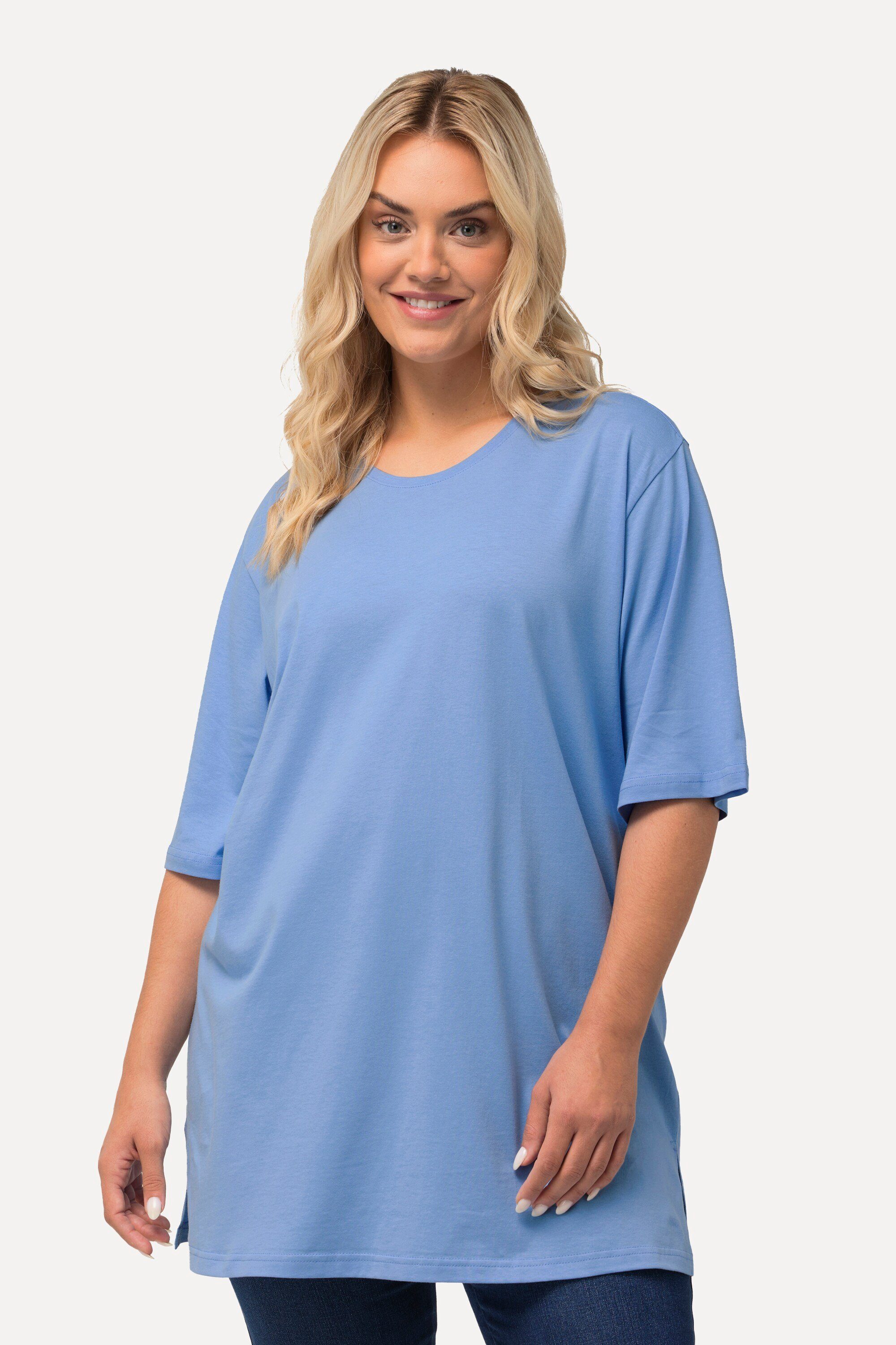 Ulla Popken T-Shirt T-Shirt Rundhalsausschnitt Relaxed günstig online kaufen