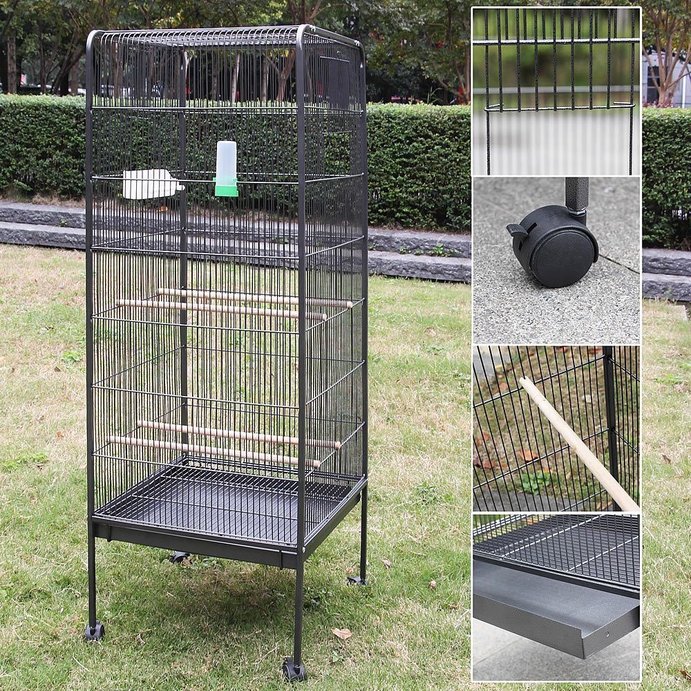 Mucola Voliere Vogelvoliere Metall Vogelkäfig Vogelhaus Tierkäfig Käfig Vol günstig online kaufen