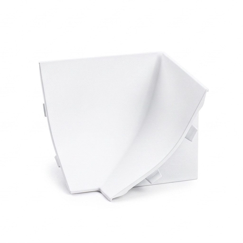 Quest Abschlussleiste Innenecke für Küchen-Wandleiste 23 x 23 mm, in das Basisprofil einschieben (Rastnasen), PVC, für Leiste 23 x 23 mm, 1-St., Innenecke für Leiste 23 x 23 mm, PVC