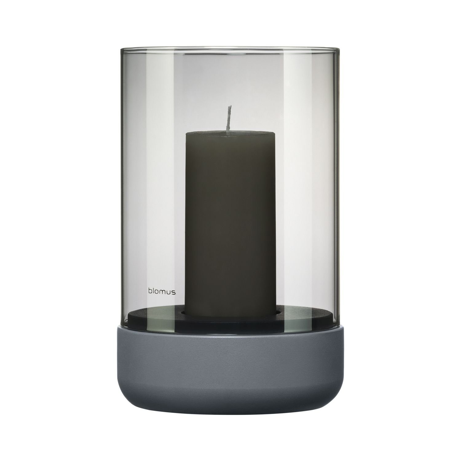 blomus Kerzenhalter Calma Windlicht M Steel Gray Smoke