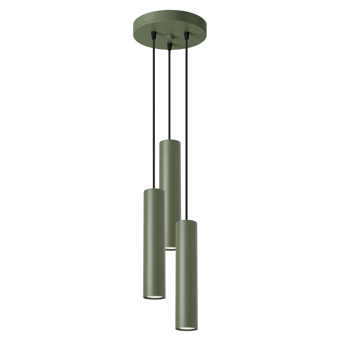 SOLLUX lighting Hängeleuchte Pendelleuchte Lagos 3P Olivgrün, Nicht enthalten