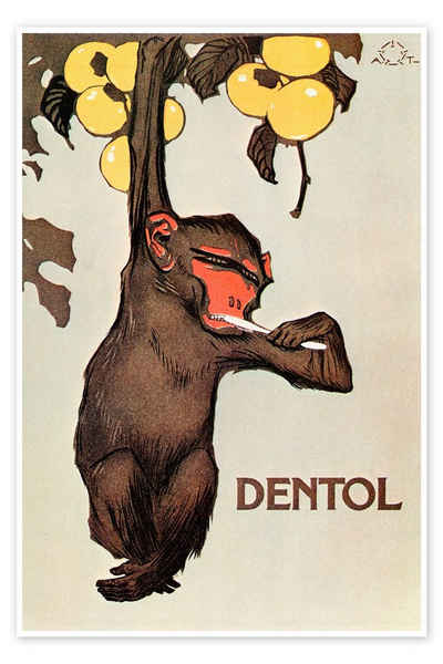 Posterlounge Poster Aleardo Terzi, Dentol-Zahnpasta, Badezimmer Malerei