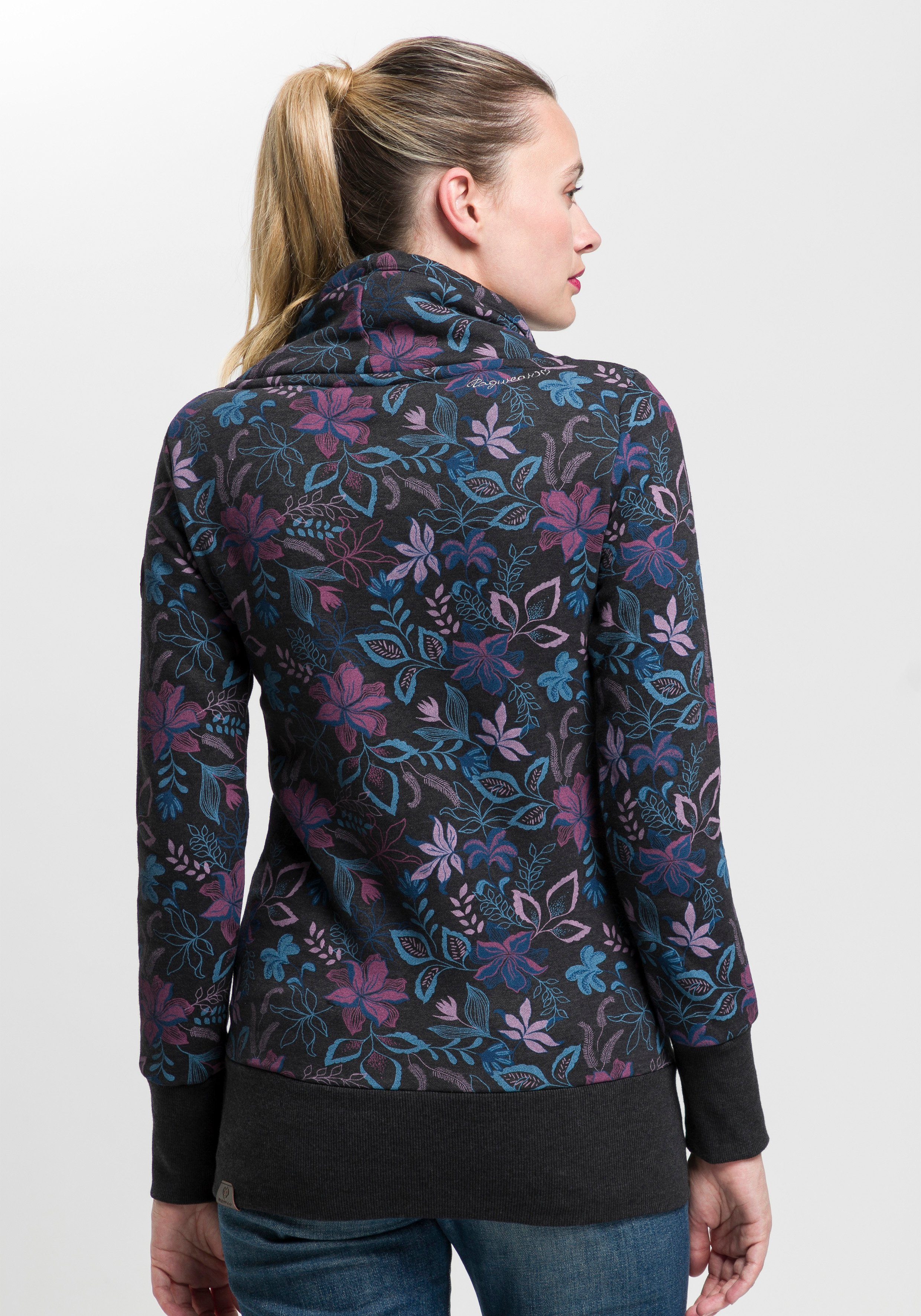 Ragwear Sweater NESKA O Kapuzen-Sweater mit asymetrischem Schalkragen