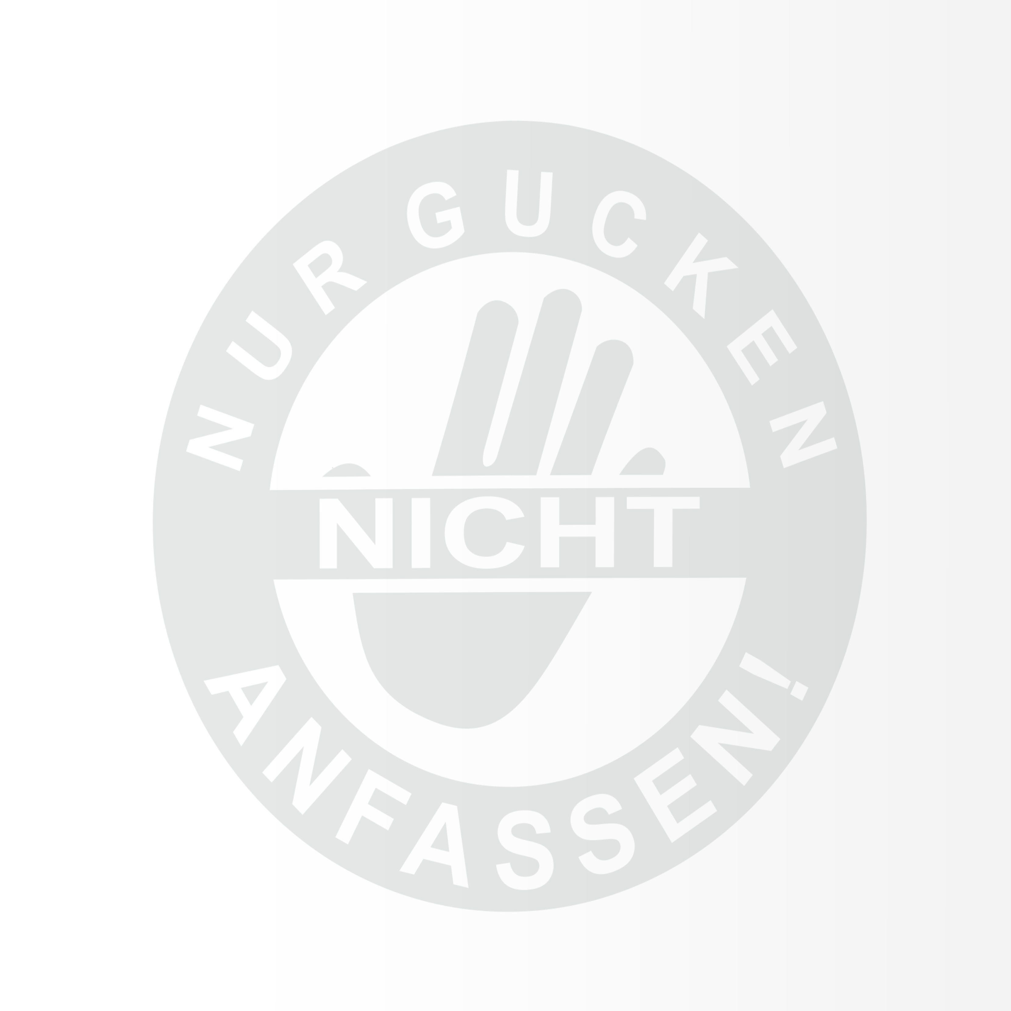 Nomiro Aufkleber Nur gucken nicht anfassen! 99 x 99 mm, (1tlg), konturgeschnitten, ohne Hintergrund
