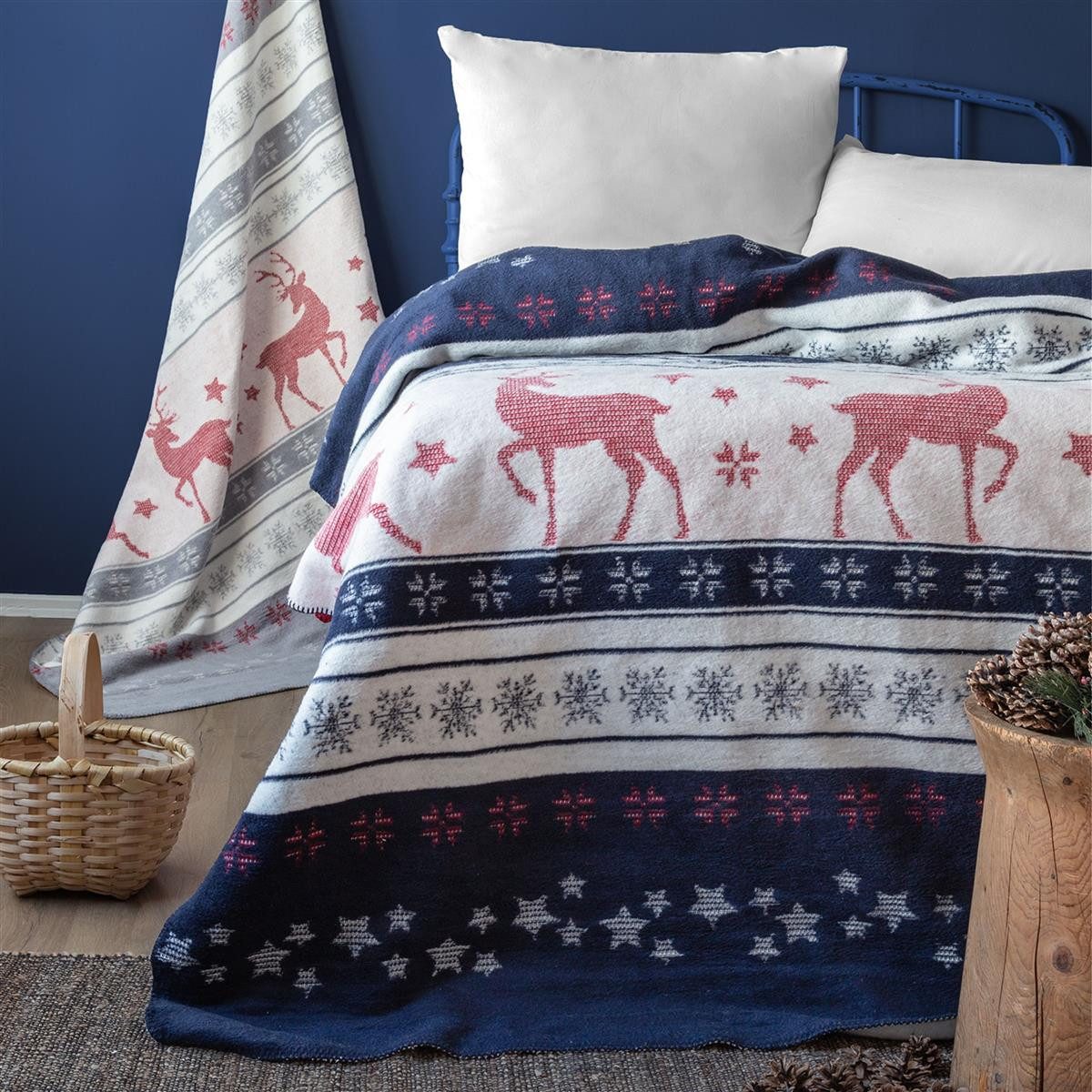 Plaid Plaid Weihnachtsplaid Kuscheldecke 150x200 Weihnachtliche Motiv Fleec günstig online kaufen