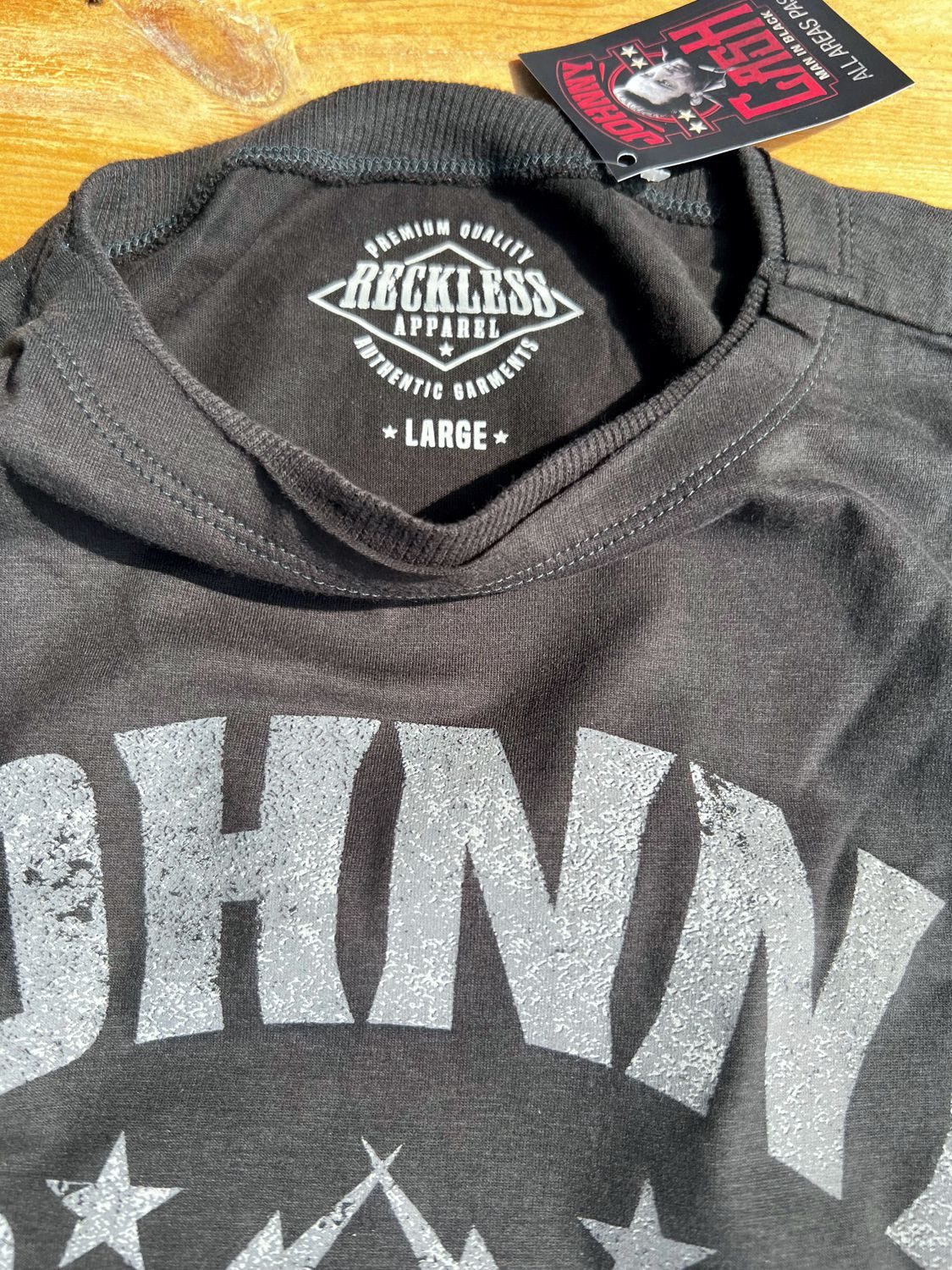 Johnny Cash Print-Shirt Johnny Cash Reckless T-Shirt Herren Schwarz S M L XL