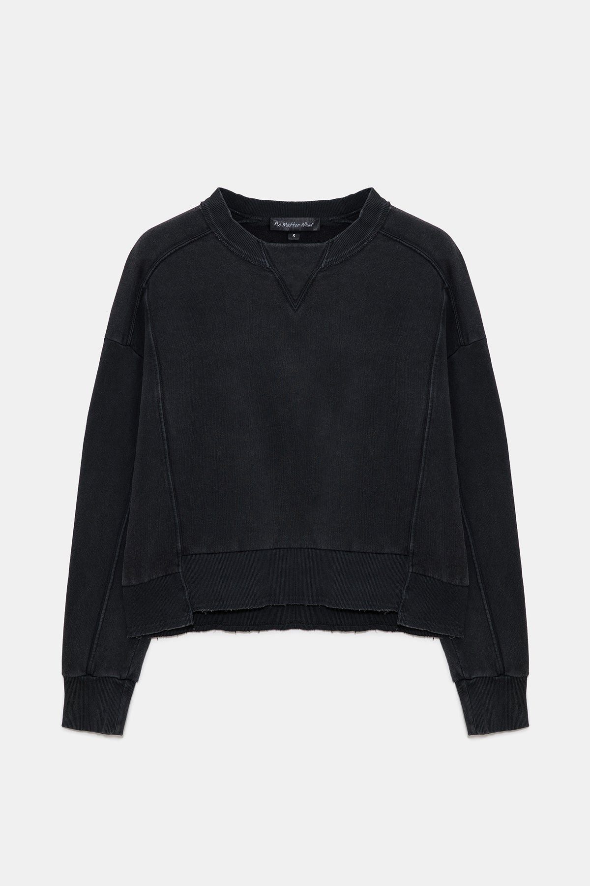 Kapuzensweatshirt Sweatshirt mit Rundhalsausschnitt