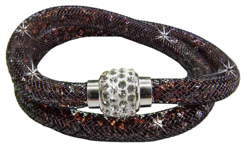 Trachtenland Armband Stardust Armband zweireihig Dunkelbraun