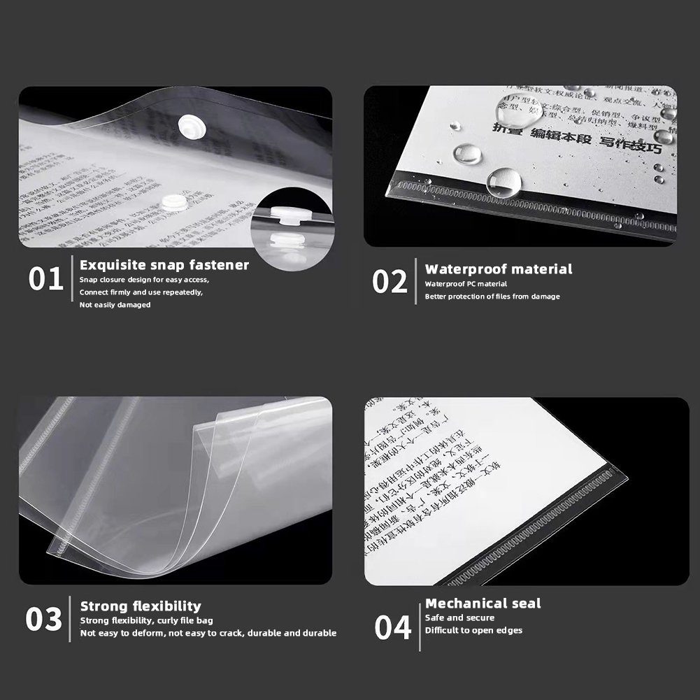 Aktenregal Transparente Leichte 10pcs Im Farblose, Dokumentenmappen Blusmart A4-Format,