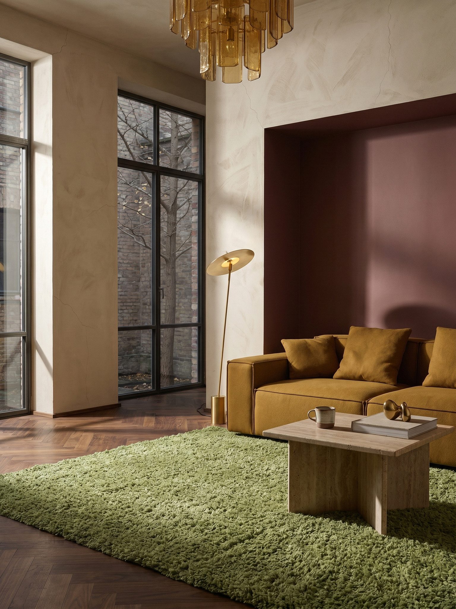 KADIMA DESIGN Teppich RHEIN Shaggy Langflor Wohnzimmer Schlafzimmer Waschbar Esszimmer, Läufer, Höhe: 32 mm, Grün, 60x110 cm, Wohnzimmerteppich Strapazierfähig Waschbar