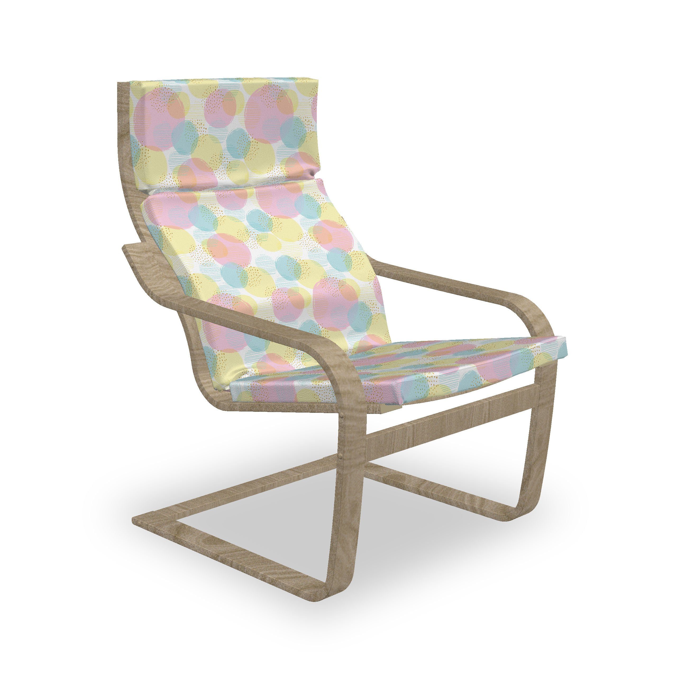Abakuhaus Stuhlkissen Sitzkissen mit Stuhlkissen mit Hakenschlaufe und Reißverschluss, Pastell Bunte Farben Blots Spots