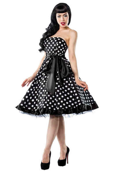 Bandeaukleid 50er Jahre Pin Up Rockabilly Kleid Retro Tanzkleid Bandeau dots