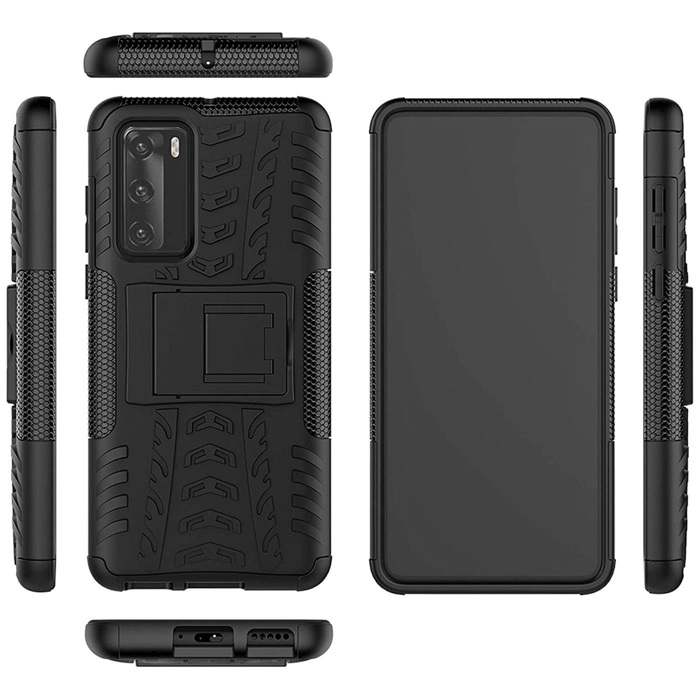 CoolGadget Handyhülle Outdoor Case Hybrid Cover für Huawei P40 6,1 Zoll, Schutzhülle extrem robust Handy Case für Huawei P40 Hülle