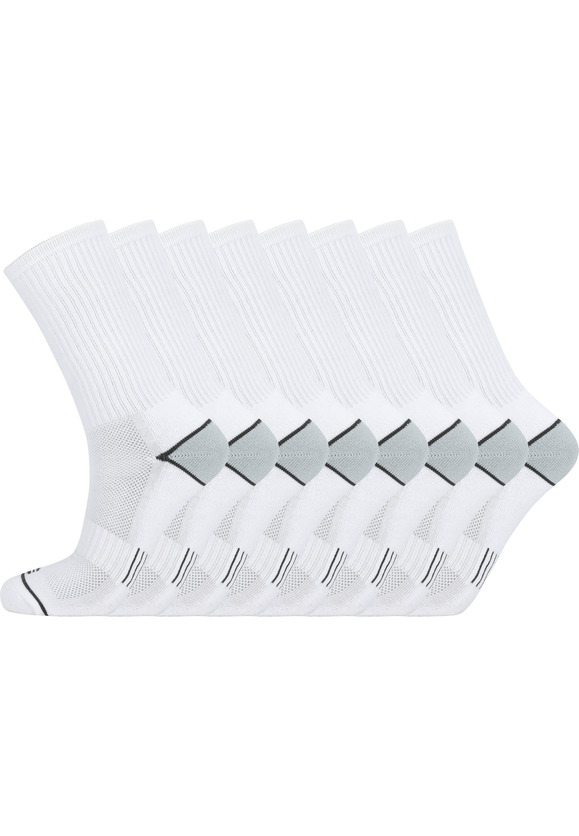 (8-Paar) in Socken Qualität ENDURANCE atmungsaktiver Hoope weiß