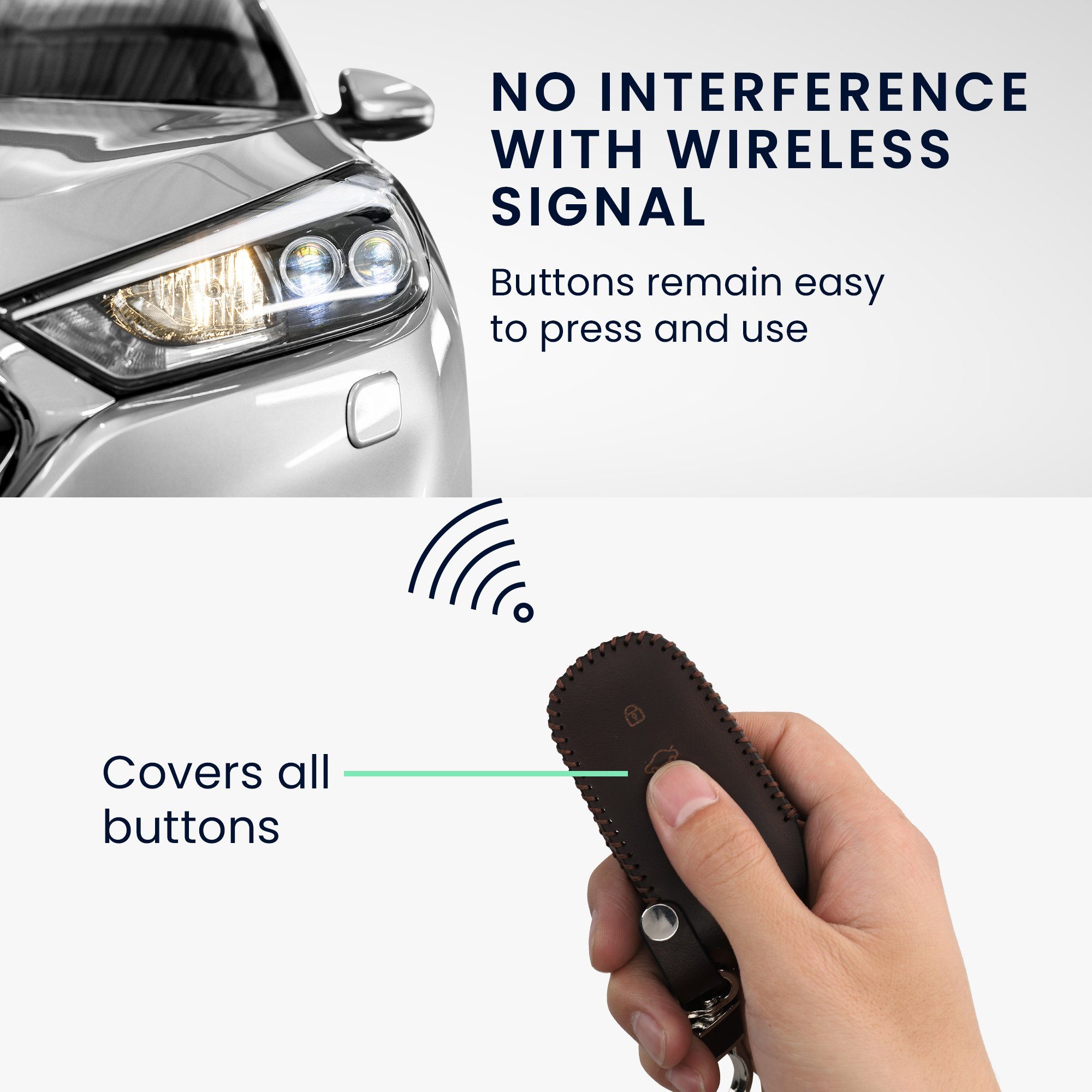 kwmobile Schlüsseltasche Hülle für Audi 3-Tasten Autoschlüssel Keyless Tasc günstig online kaufen