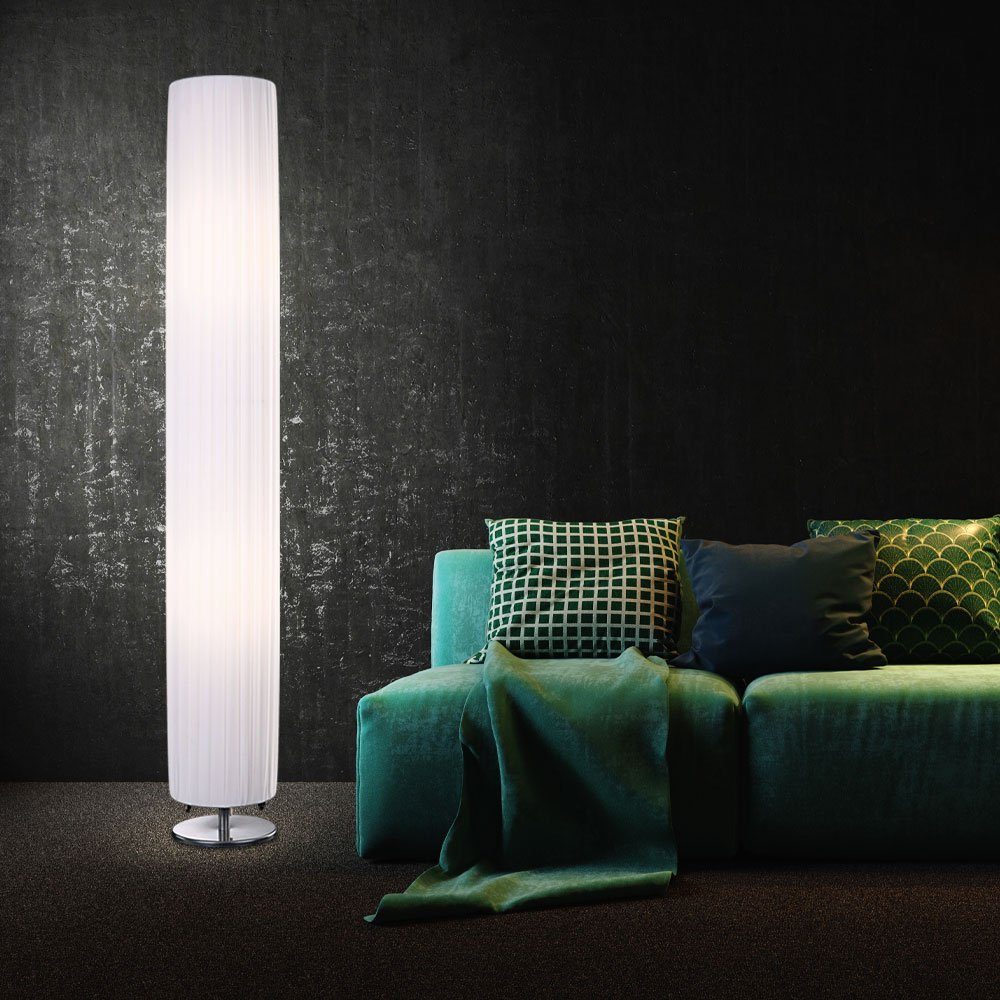 Globo Stehlampe, Leuchtmittel inklusive, Warmweiß, Steh Leuchte Beleuchtung Textil weiß Stand Lampe 2x E27