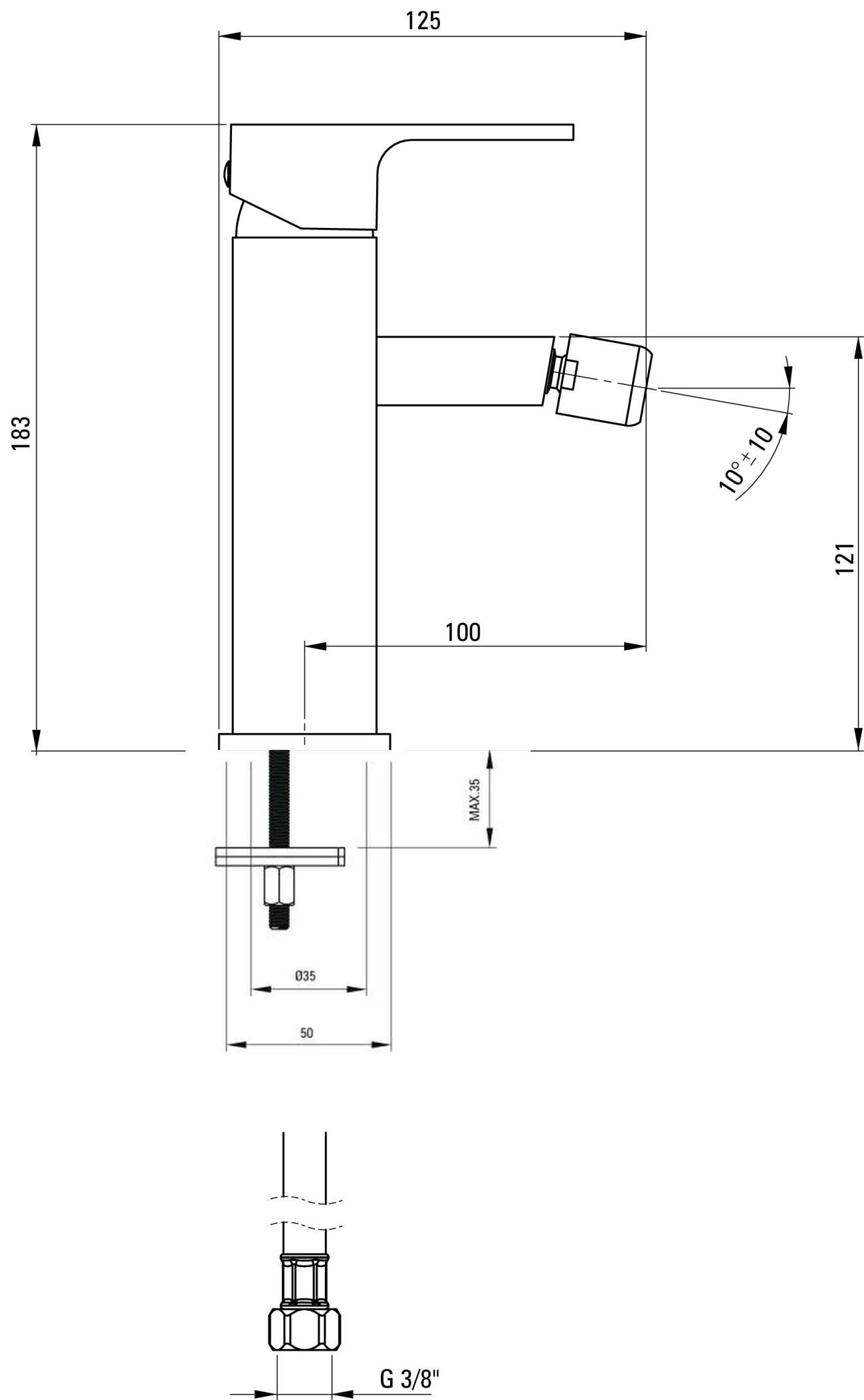 Deante Waschtischarmatur SAVORY Bidet Waschbecken Armatur günstig online kaufen