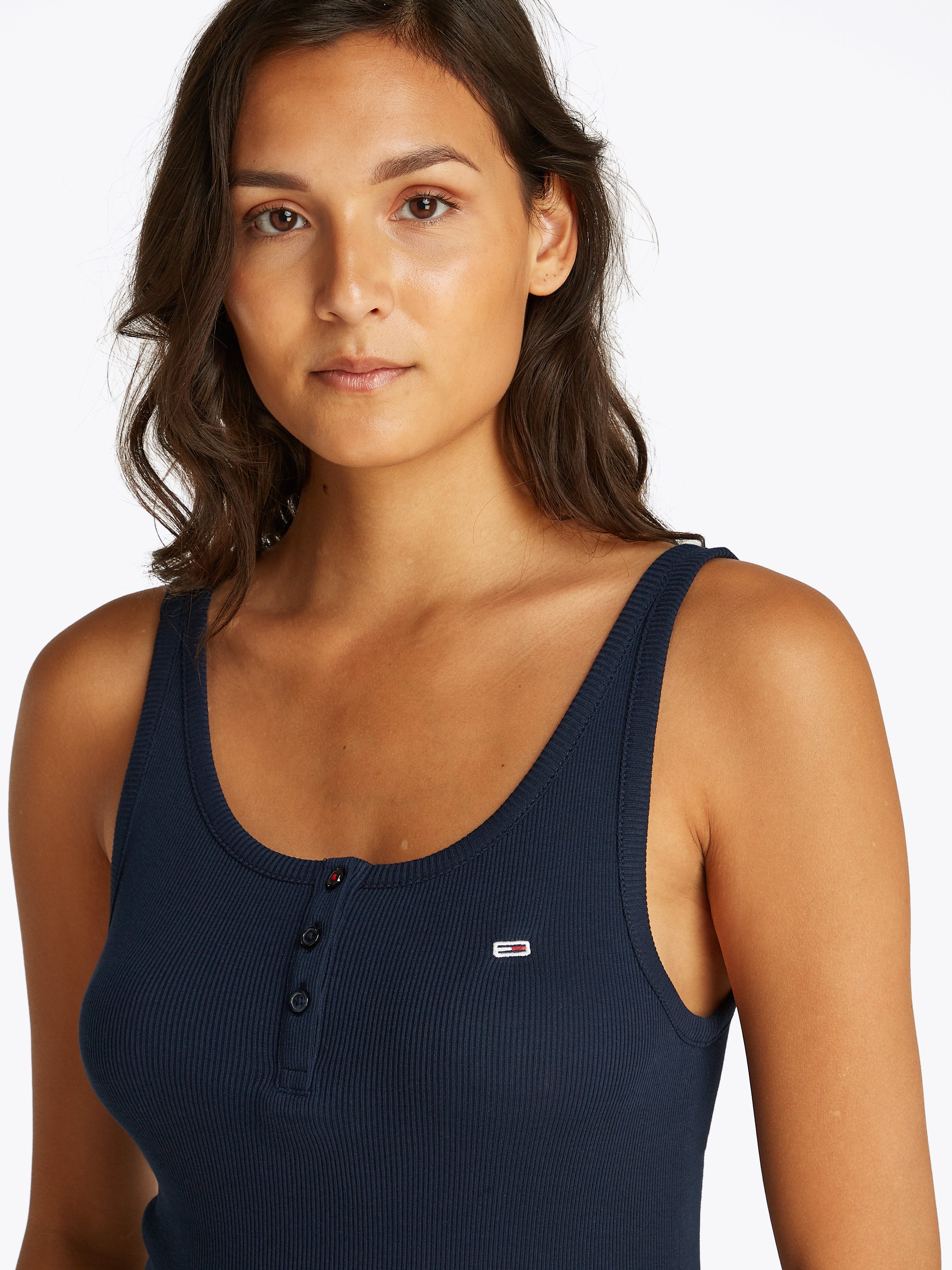 Tommy Jeans Jerseykleid TJW BUTTON TANK günstig online kaufen