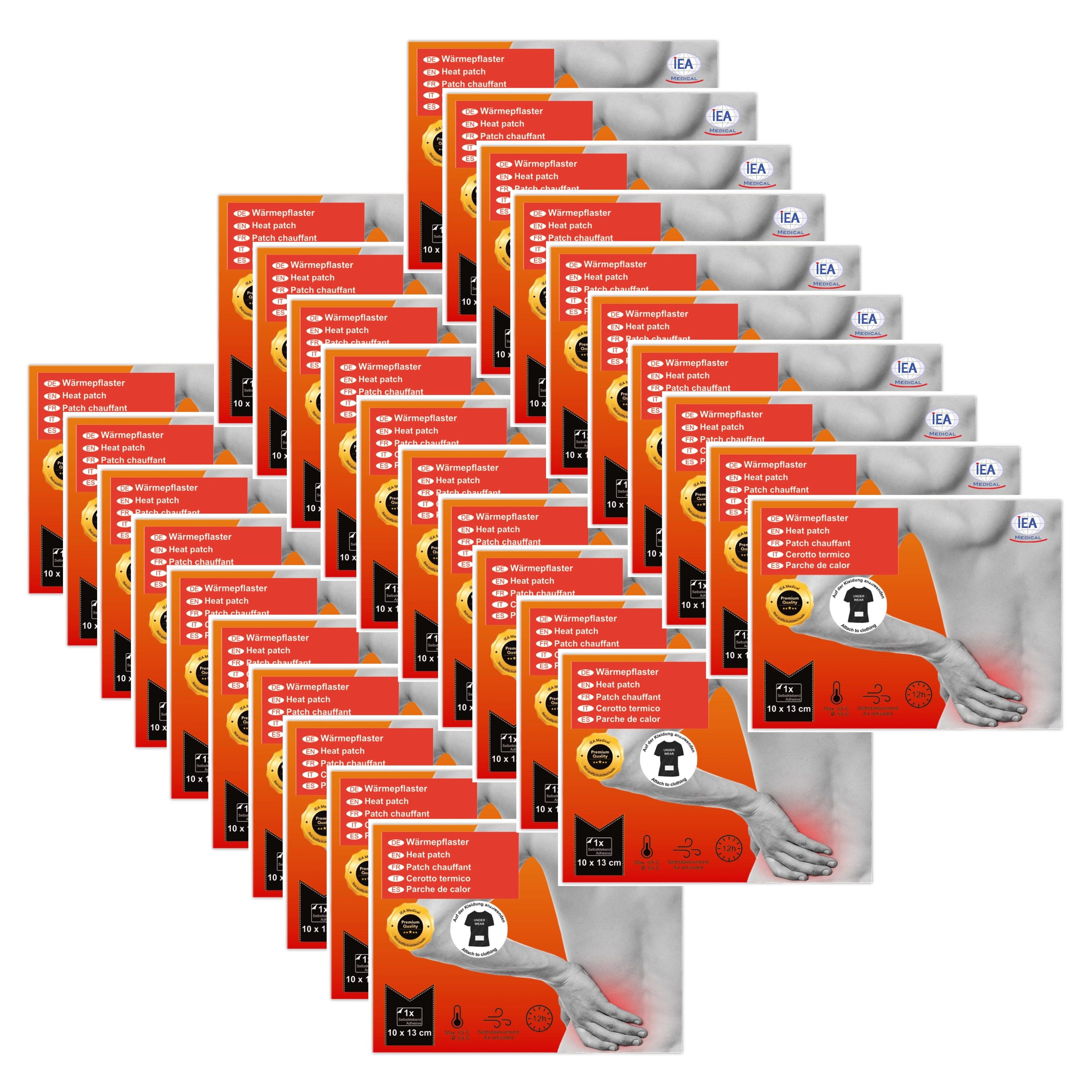IEA Medical Wärmepflaster Wärmepflaster Tiefenwärme, Wärmepflaster Rücken, selbstklebend (Set, 30 St), Wärmepads Rücken, bei Muskel- und Gelenkschmerzen, Pain Relief Patch
